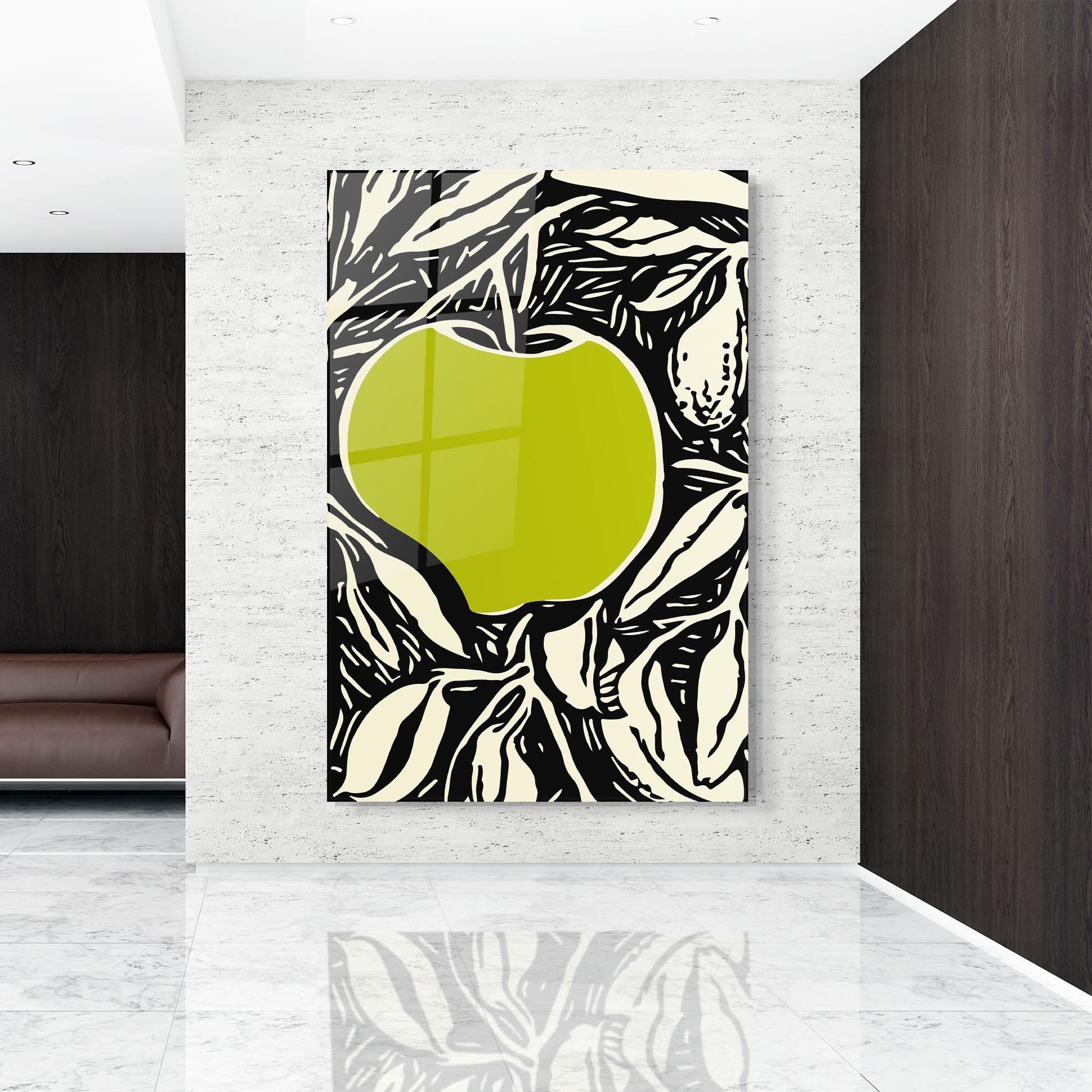 Glasbild Green Apple mockup 9