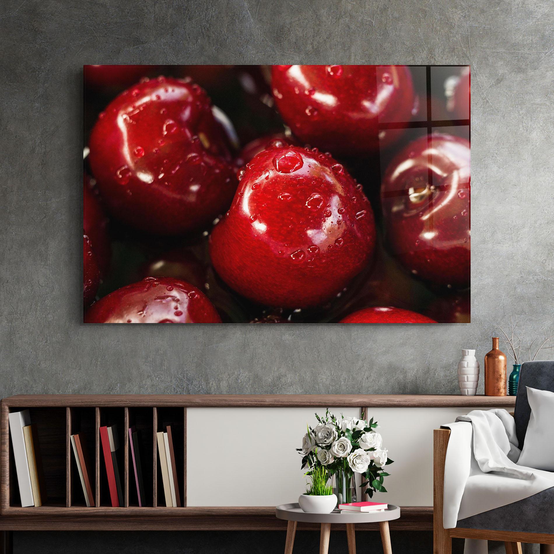 Glasbild Cherries mockup 2