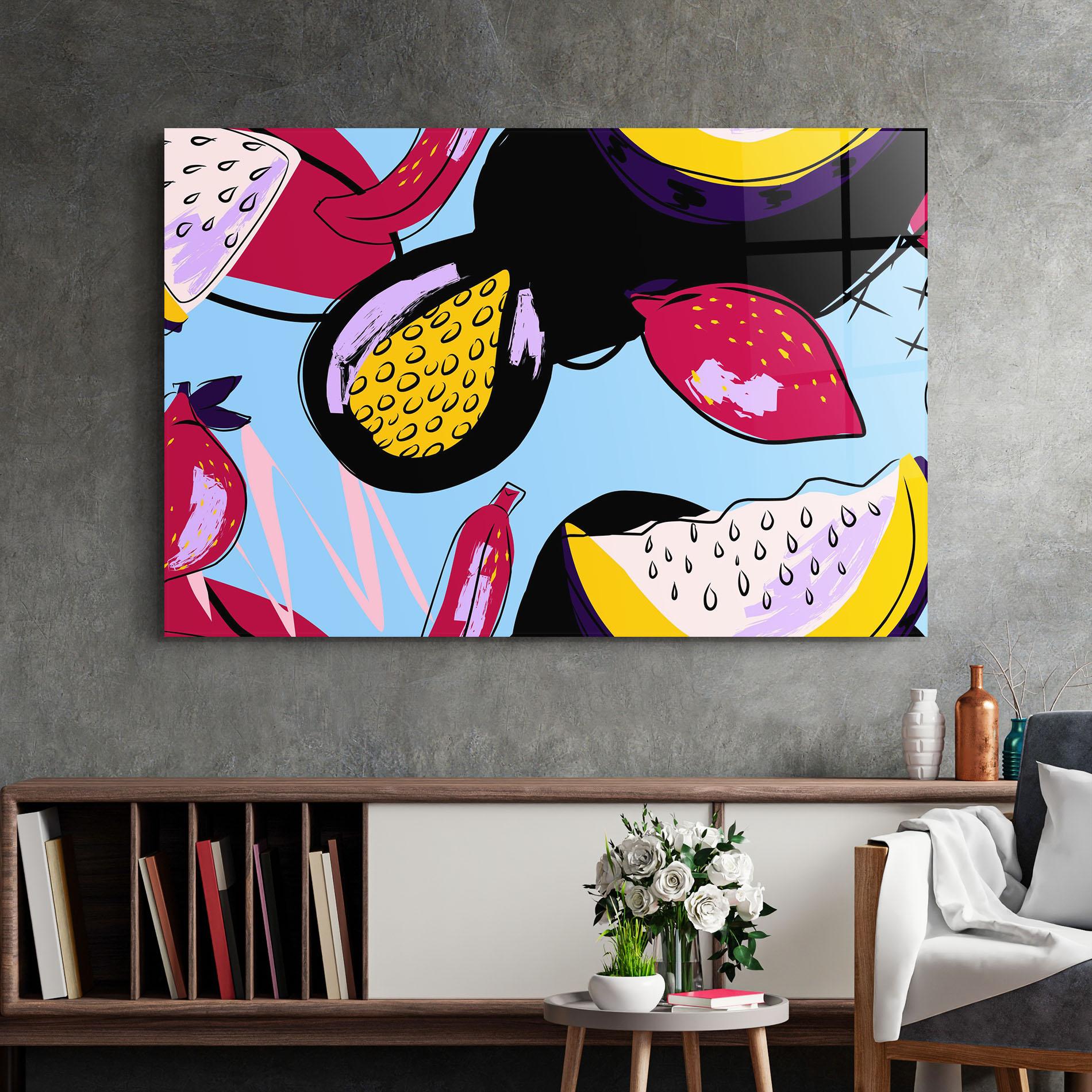 Glasbild Colorful Fruits mockup 2