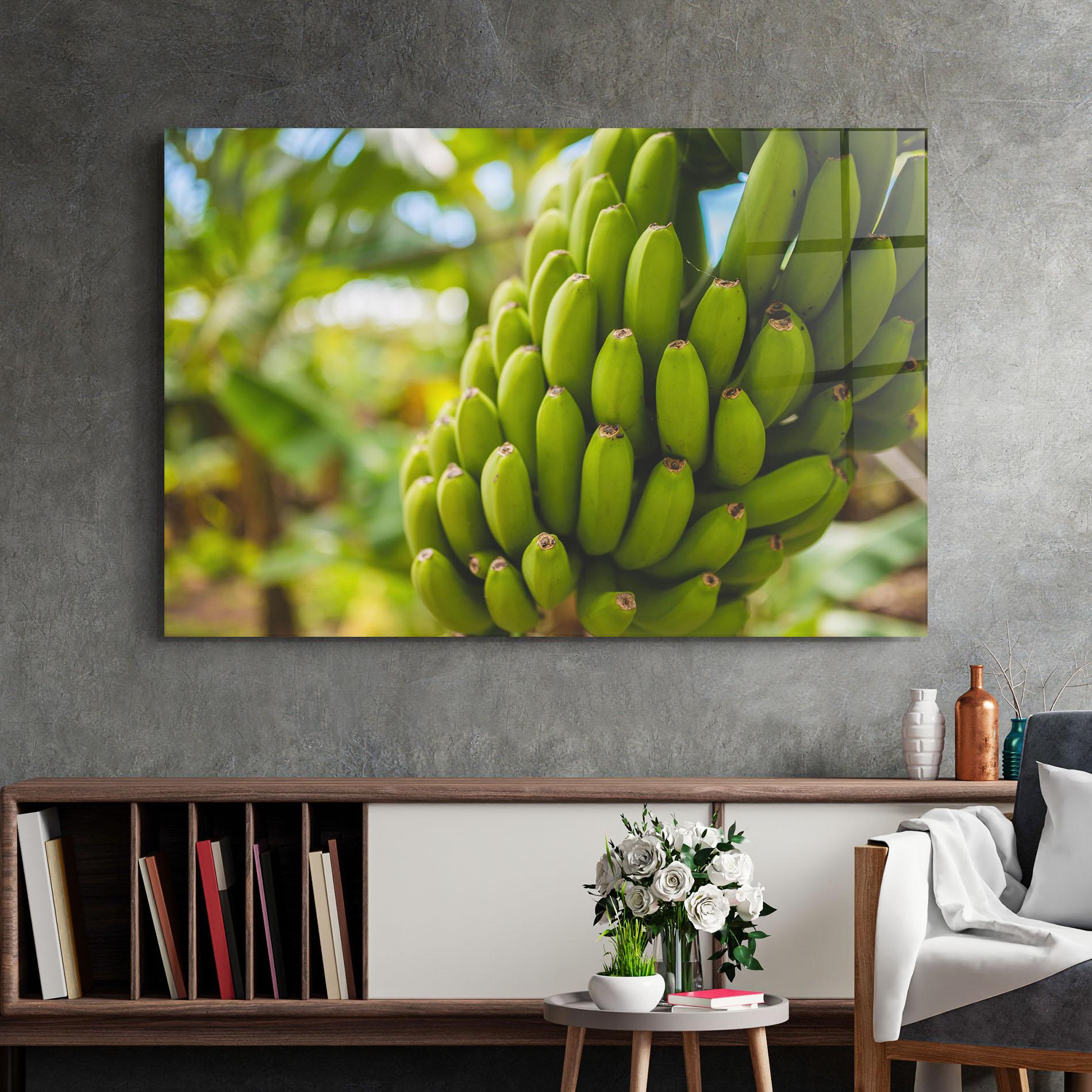 Glasbild Green Banana mockup 2