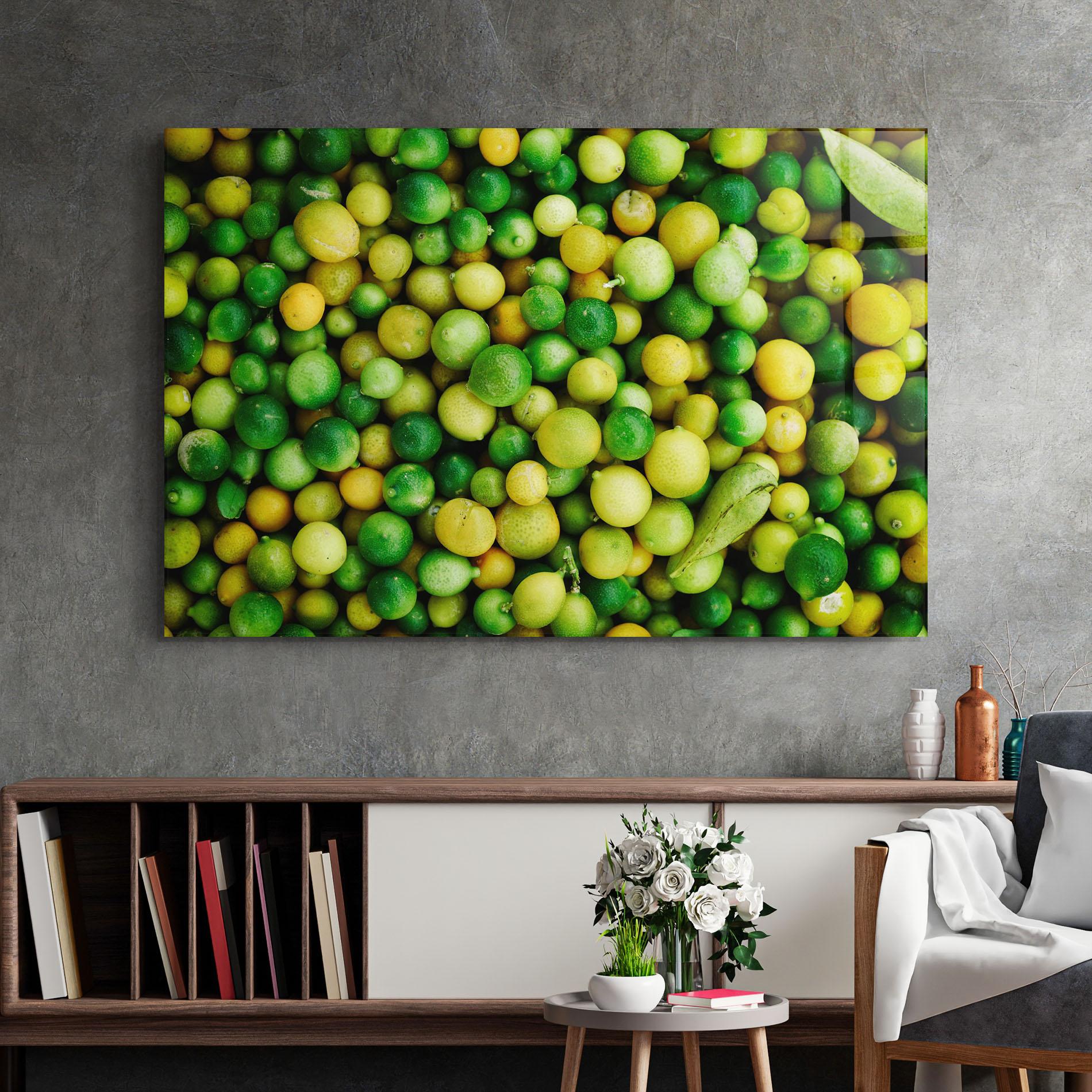 Glasbild Green Lime mockup 2
