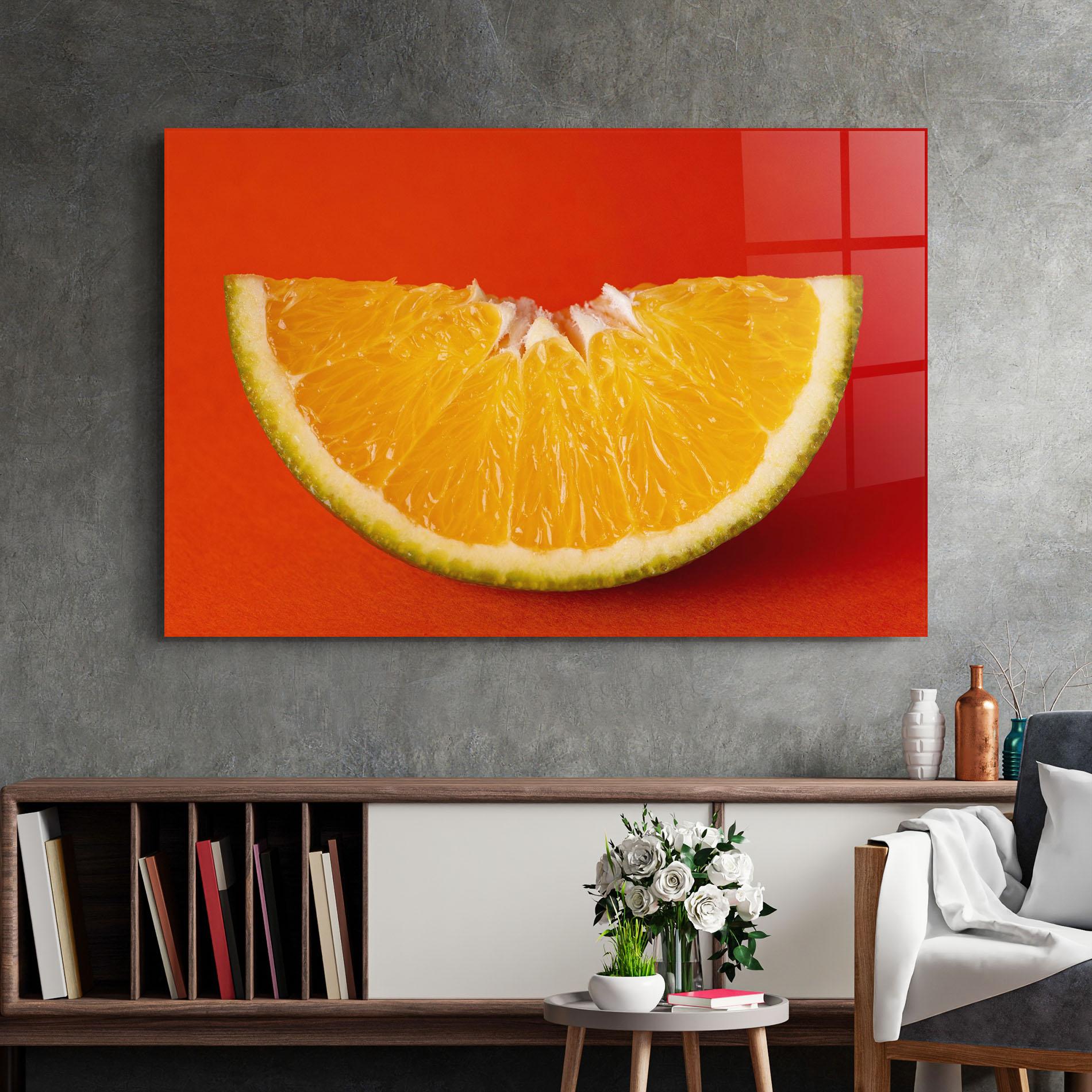 Glasbild Green Orange mockup 2