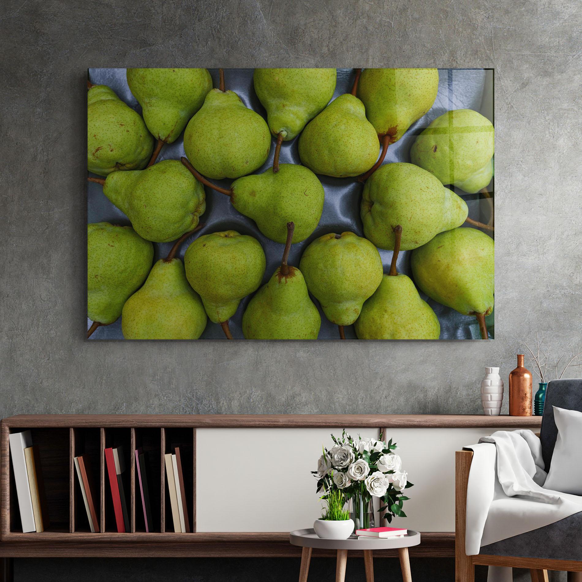 Glasbild Green Pear mockup 2