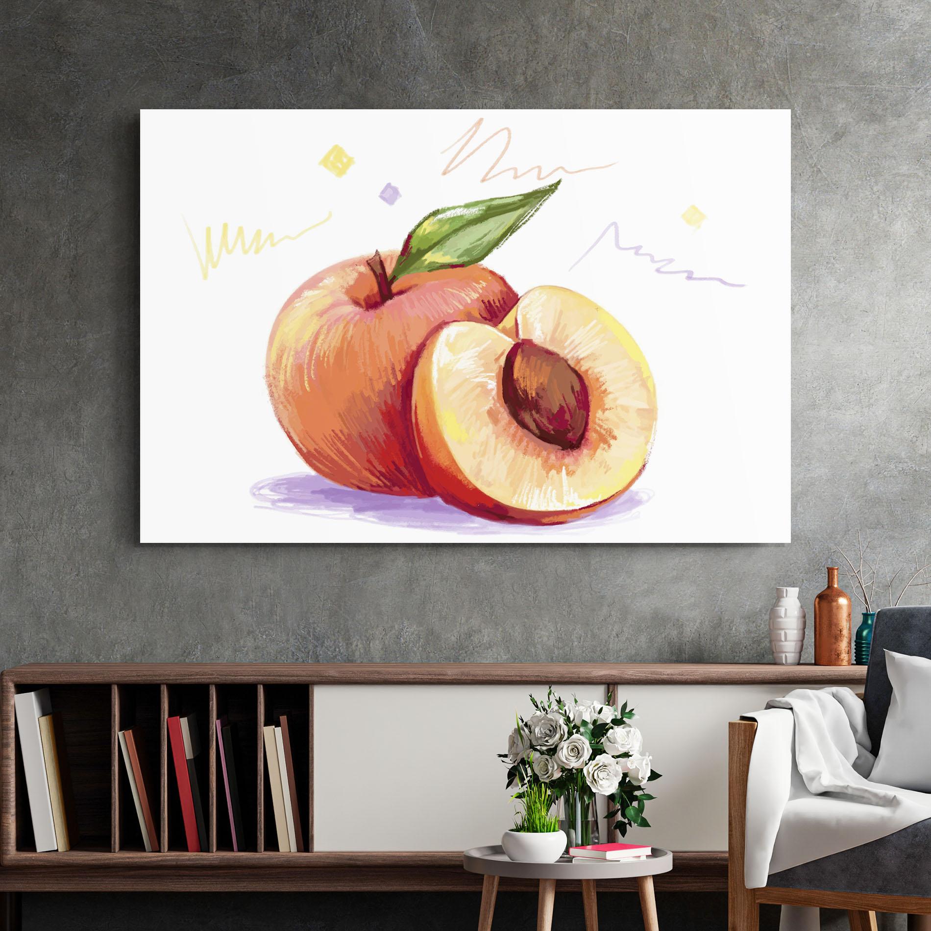 Glasbild Hand Drawn Fruit mockup 2