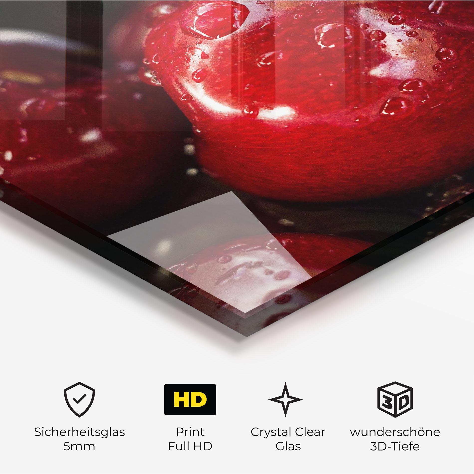 Glasbild Cherries mockup 3