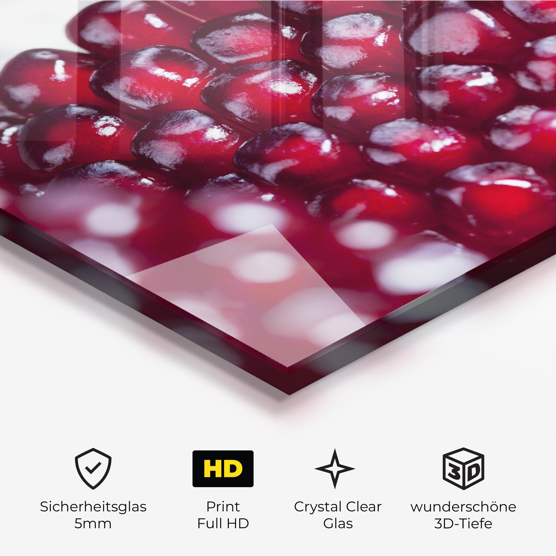 Glasbild Close Up Pomegranate mockup 3