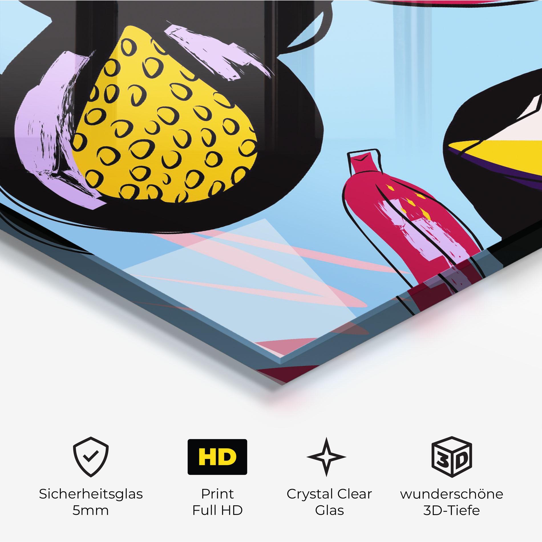 Glasbild Colorful Fruits mockup 3