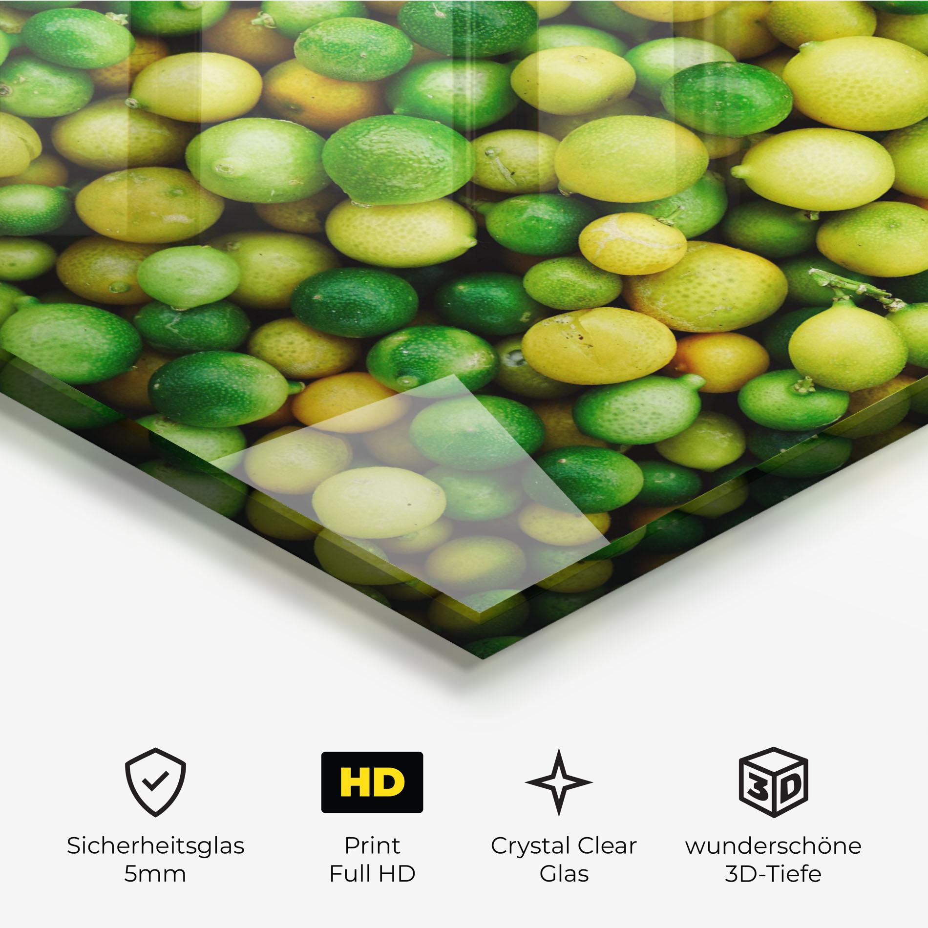 Glasbild Green Lime mockup 3