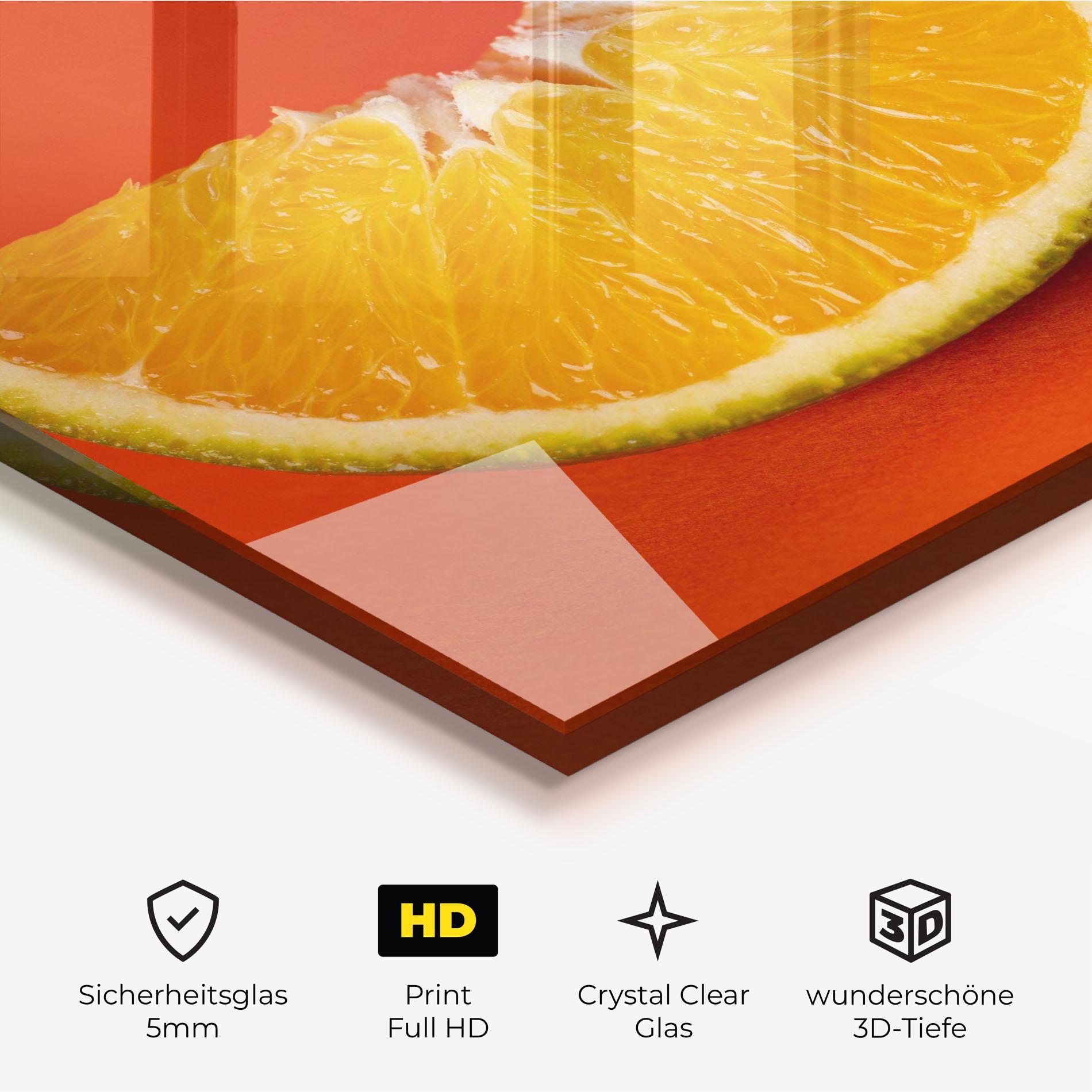 Glasbild Green Orange mockup 3
