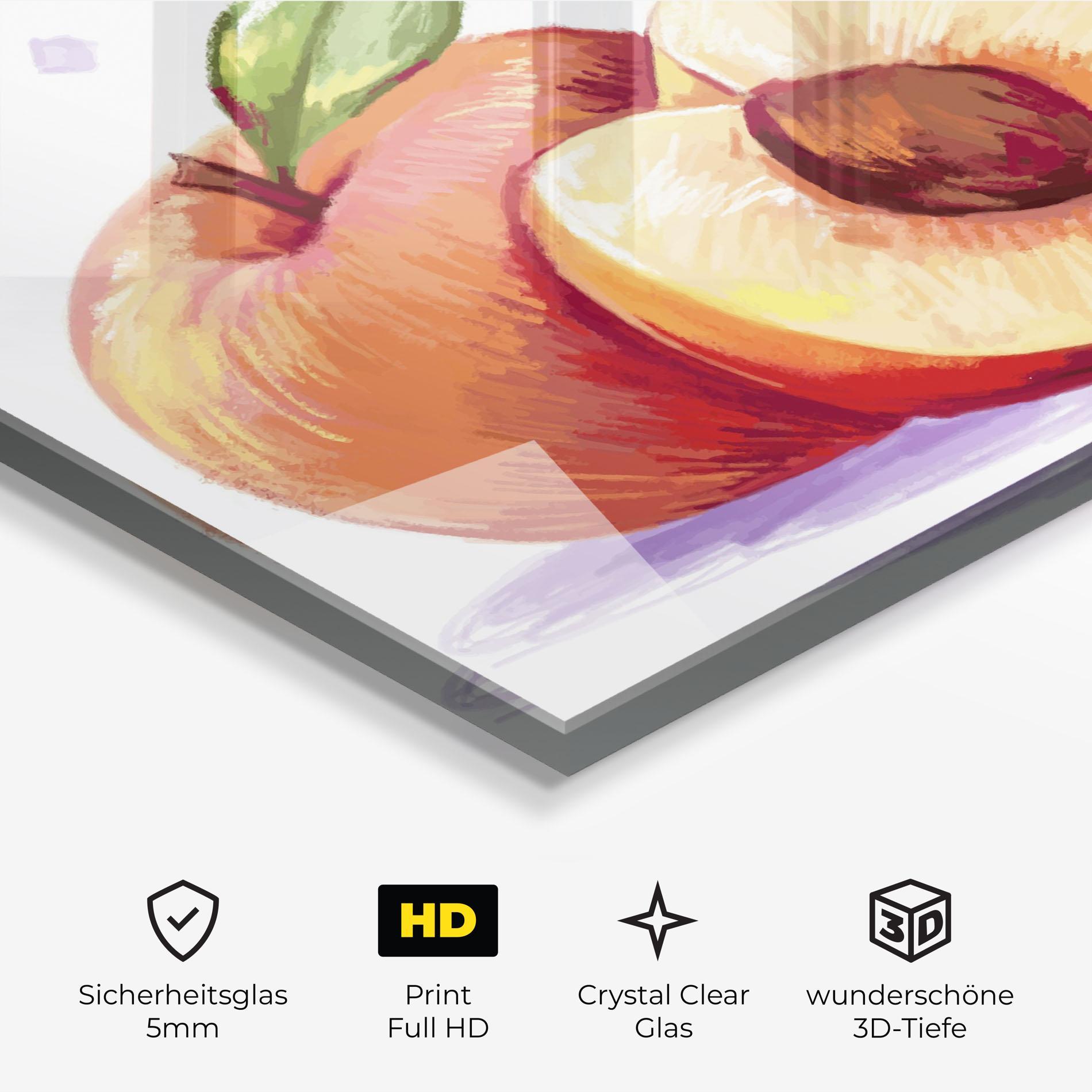 Glasbild Hand Drawn Fruit mockup 3