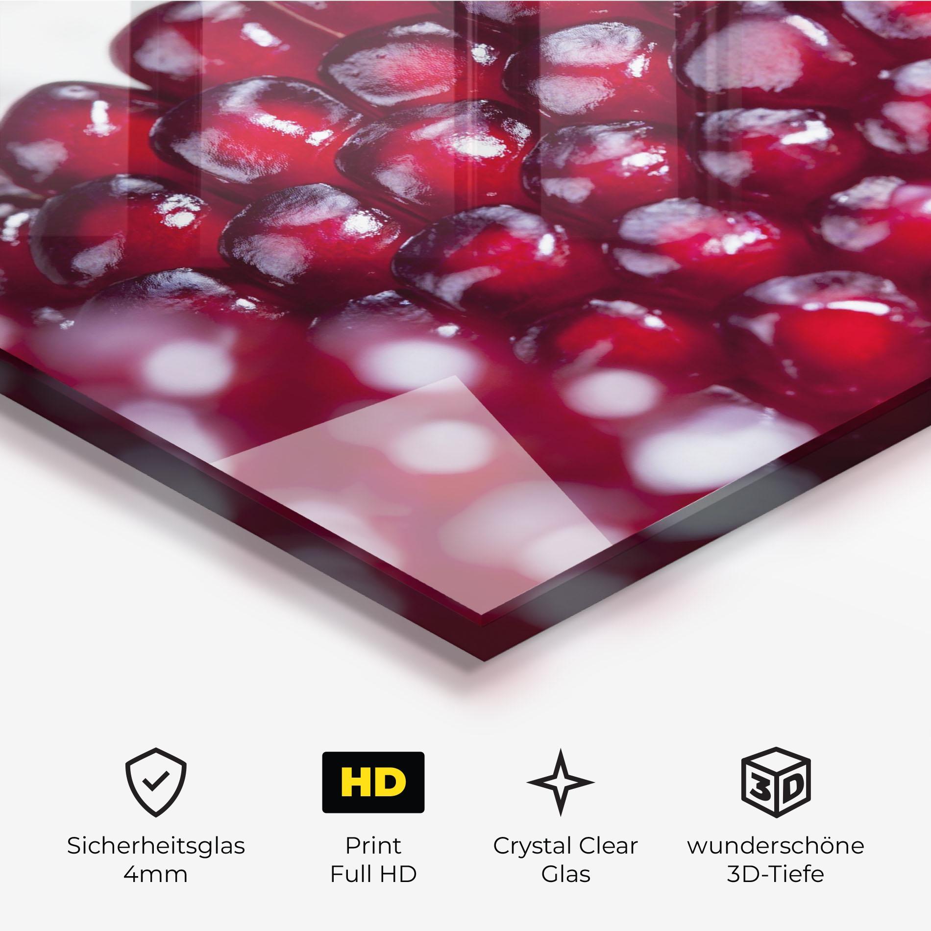 Glasbild Close Up Pomegranate mockup 3