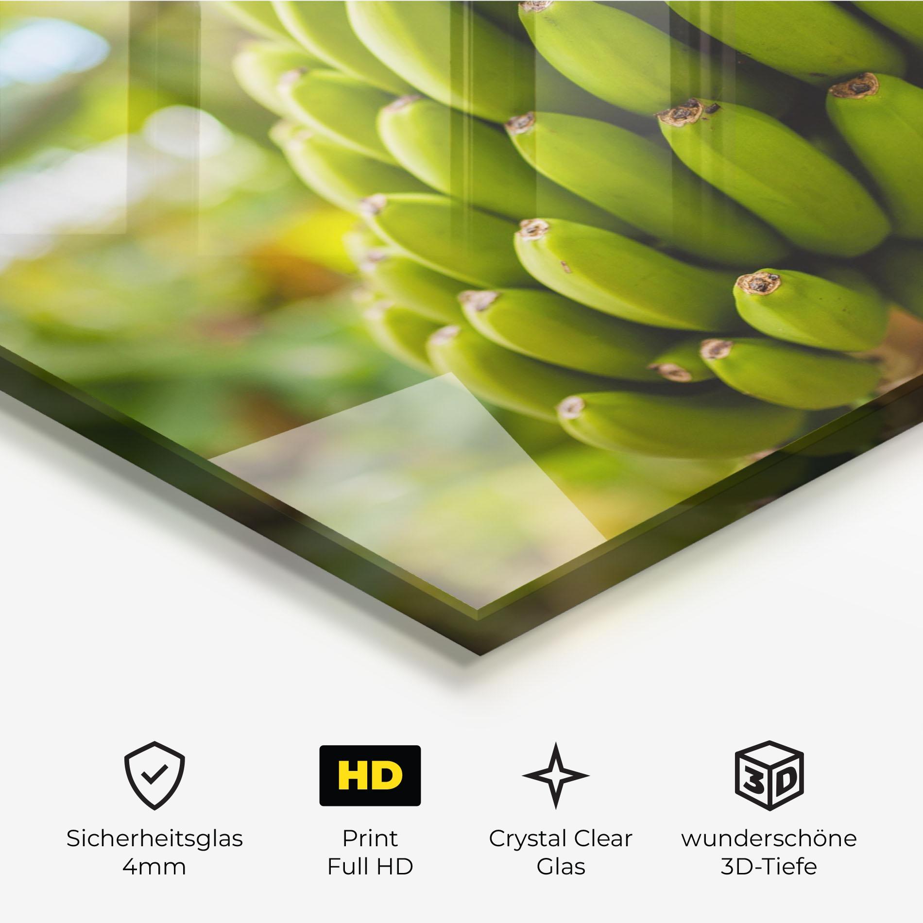 Glasbild Green Banana mockup 3
