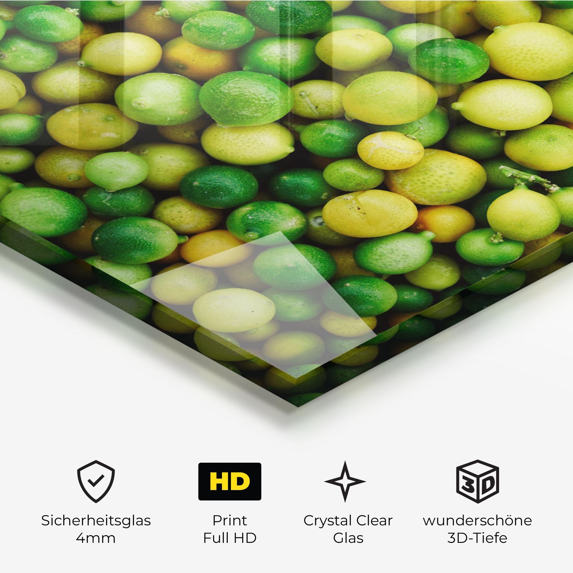 Glasbild Green Lime mockup 3