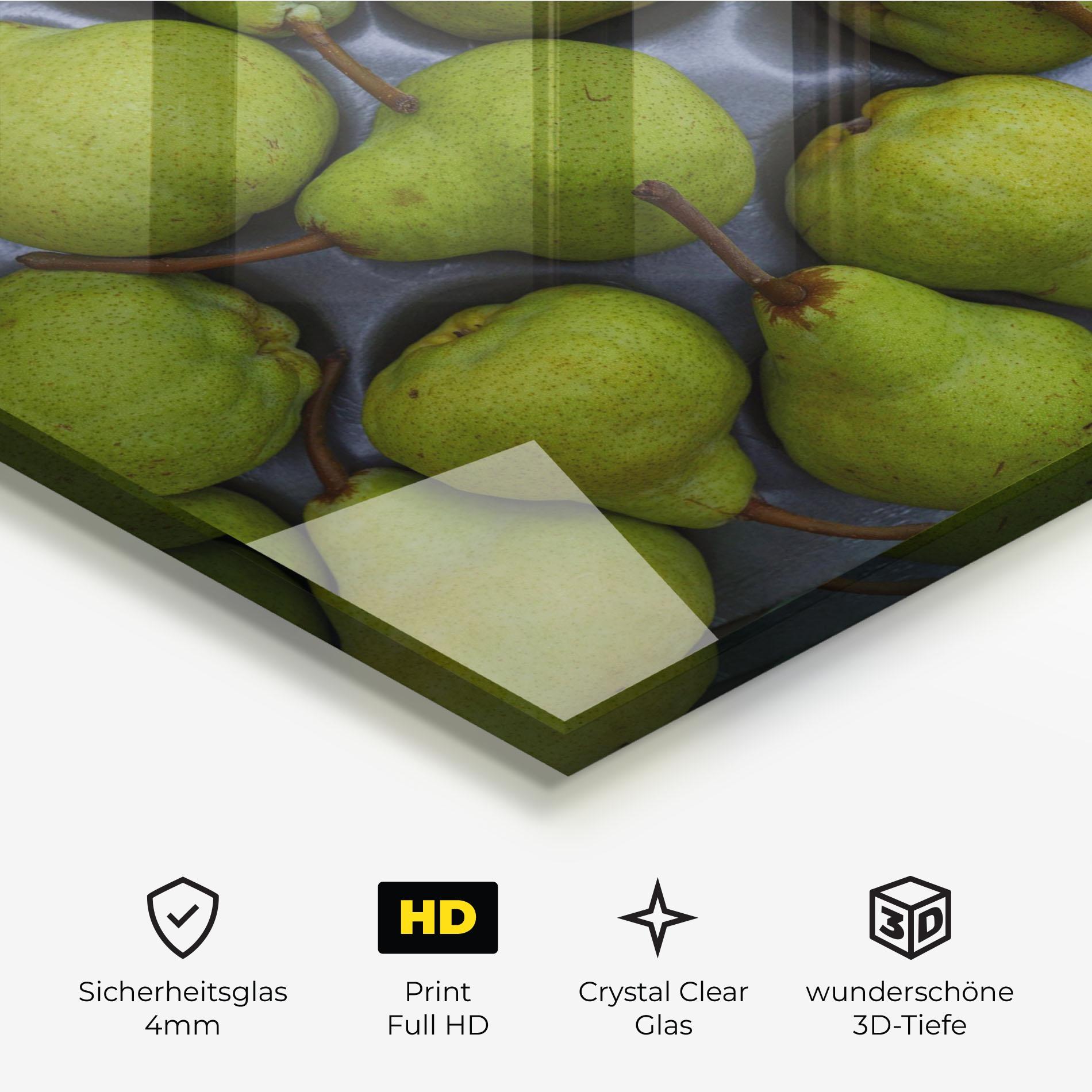 Glasbild Green Pear mockup 3