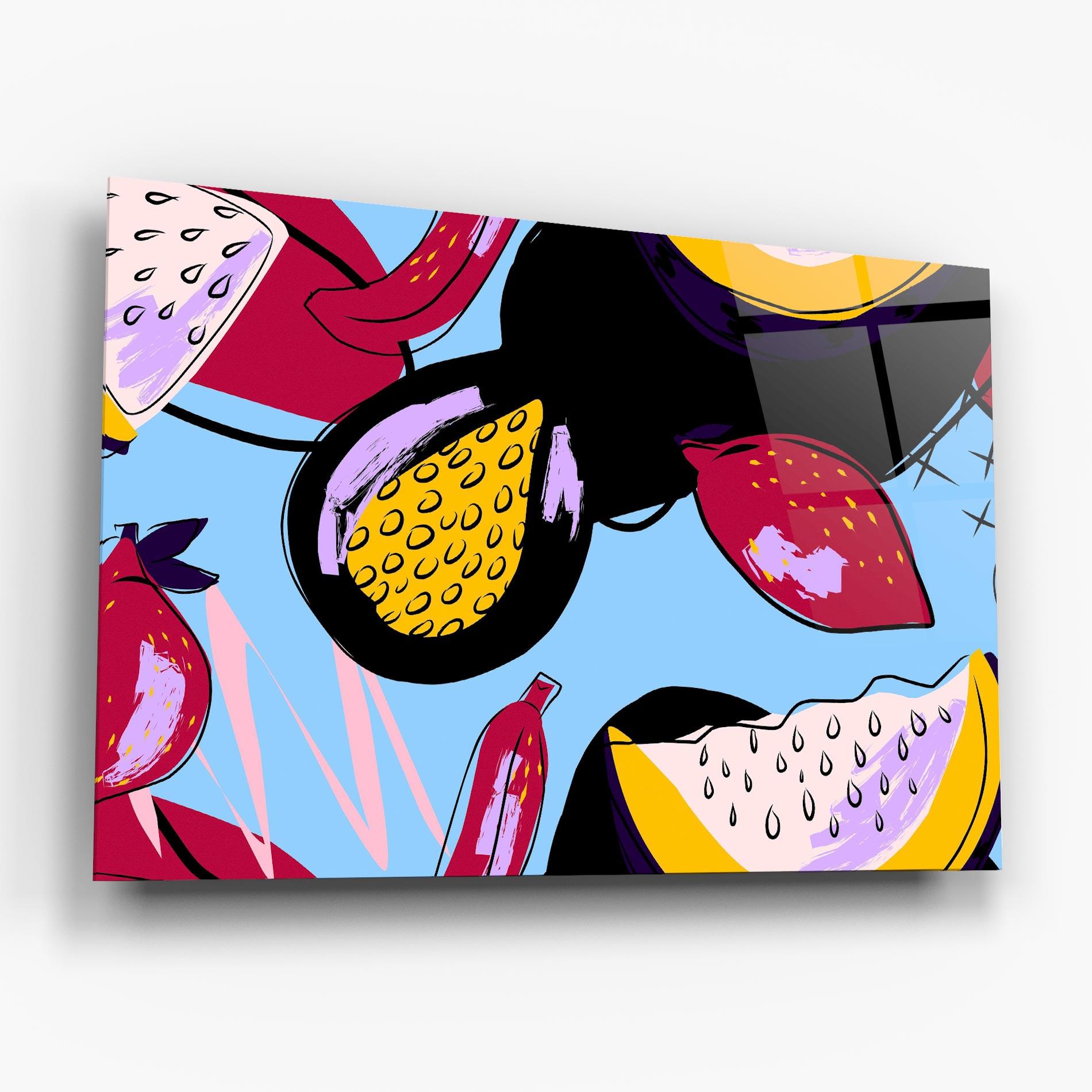 Glasbild Colorful Fruits mockup 6