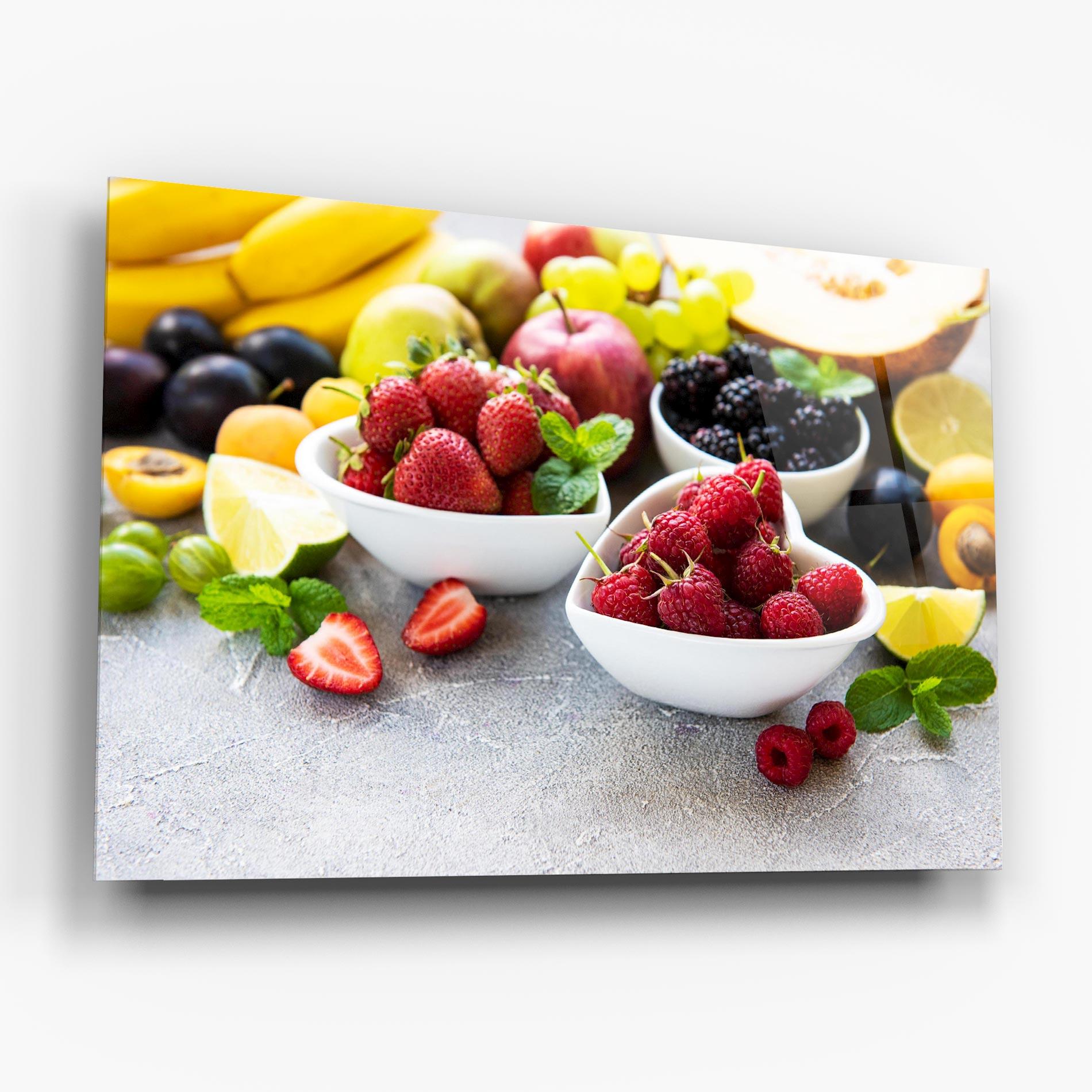 Glasbild Heart Fresh Fruits mockup 6