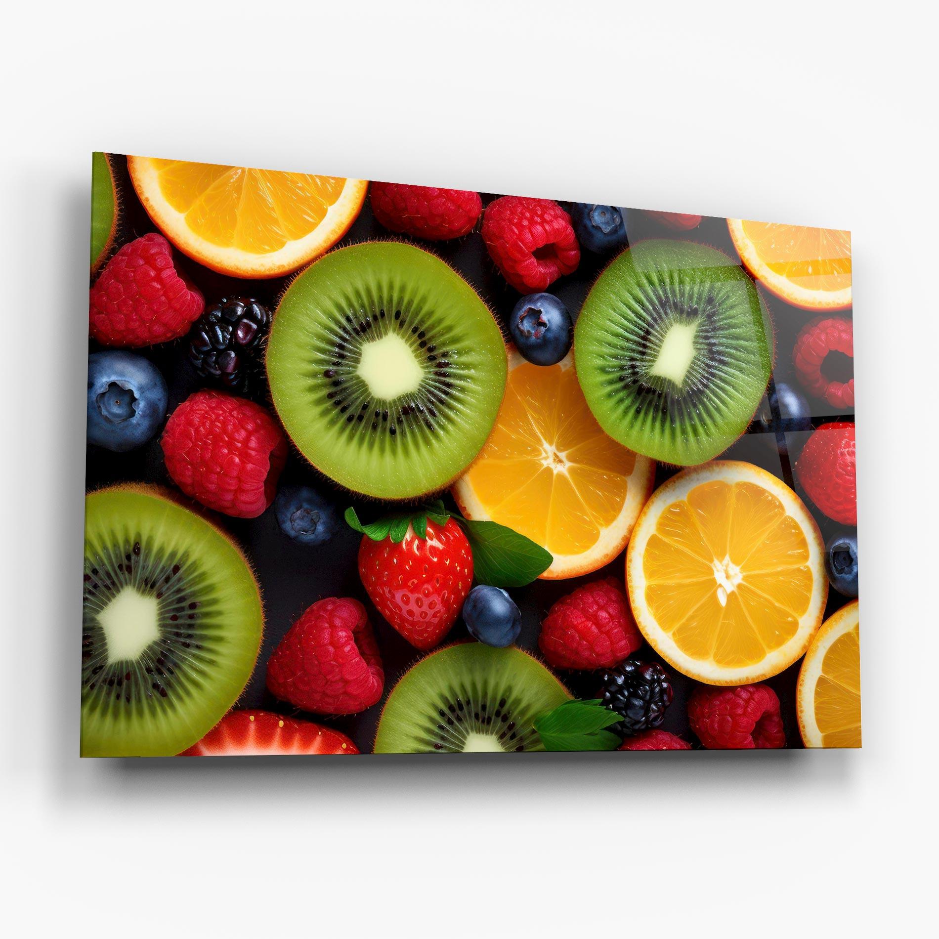 Glasbild Kiwi Fruit Mix mockup 6