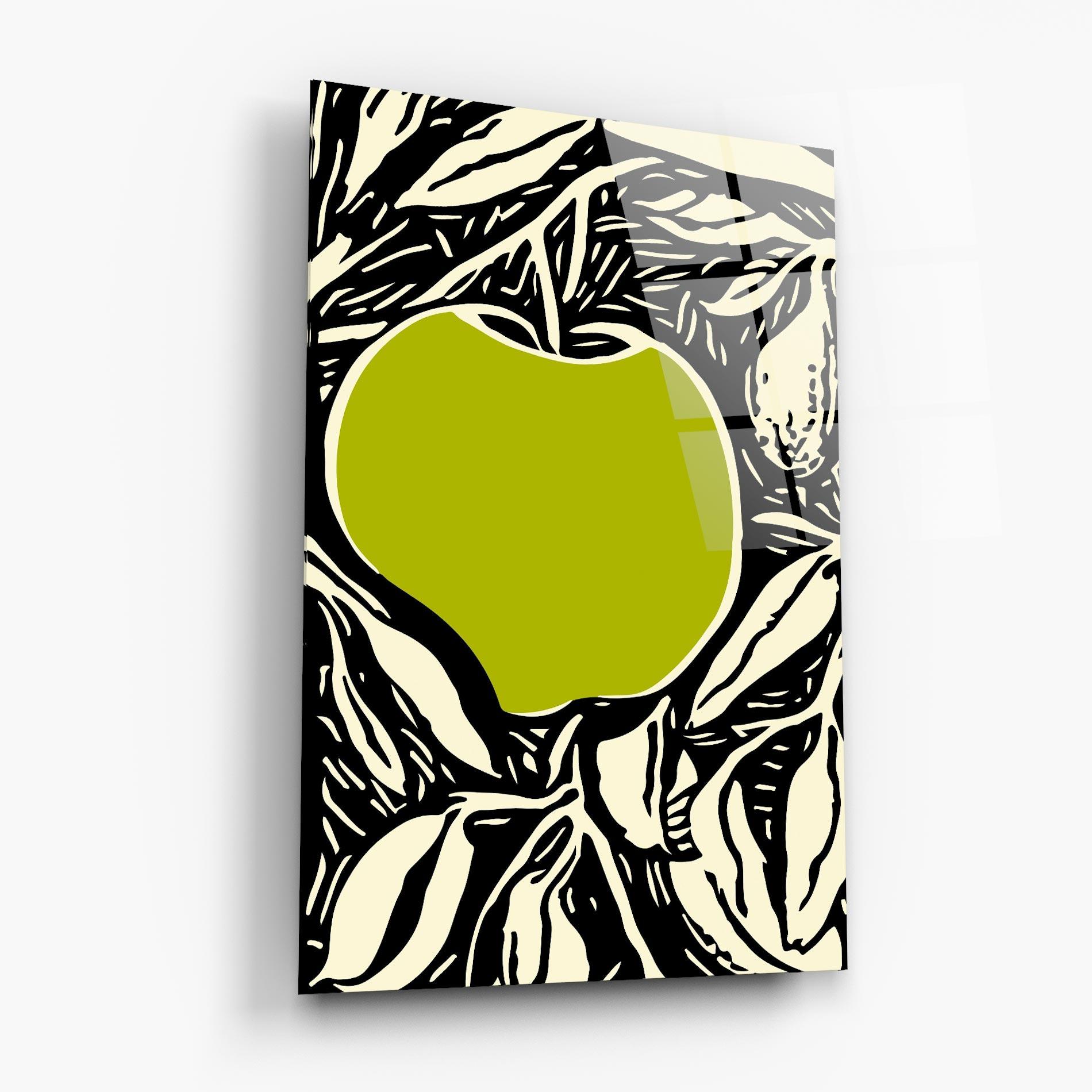Glasbild Green Apple mockup 6