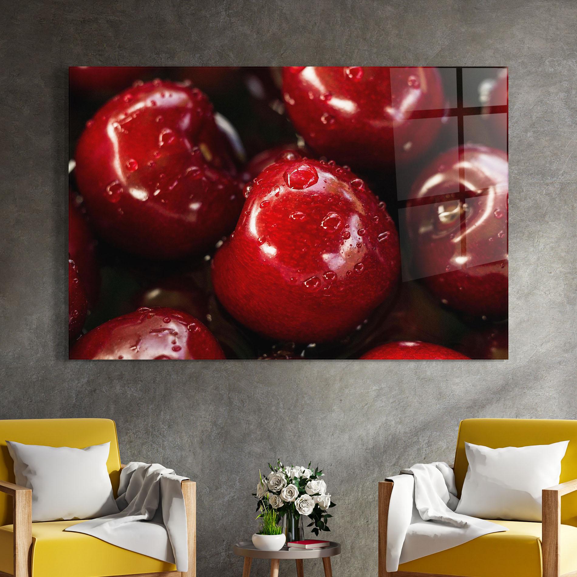 Glasbild Cherries mockup 4