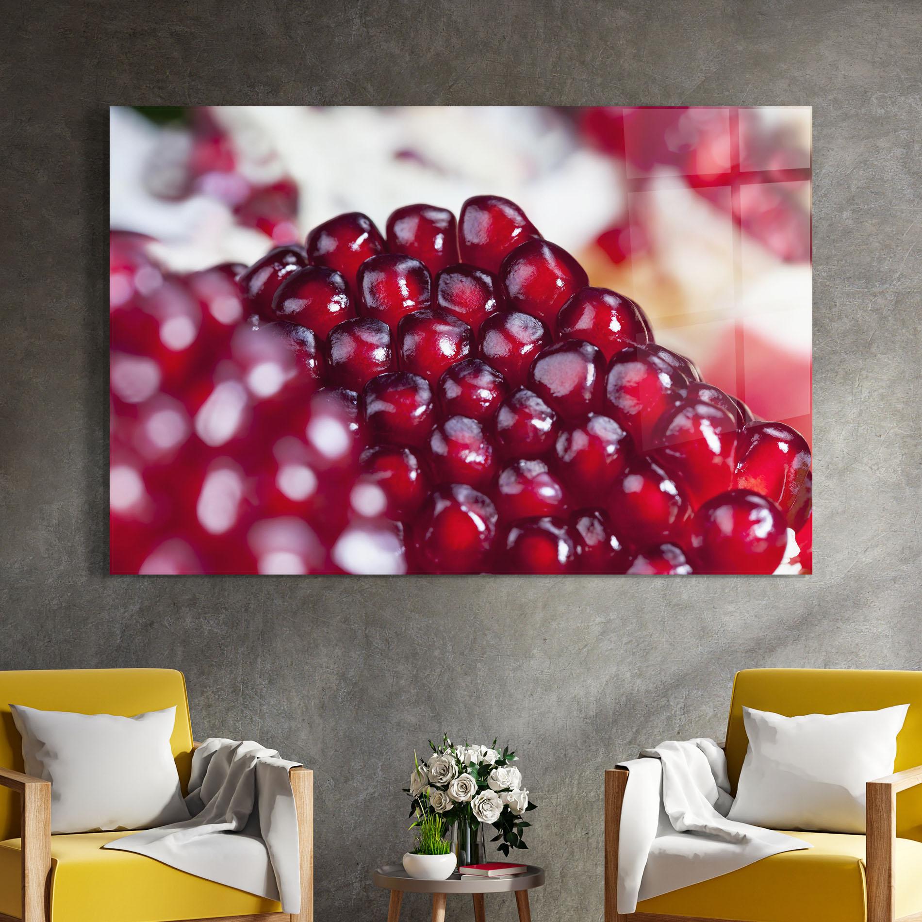 Glasbild Close Up Pomegranate mockup 4