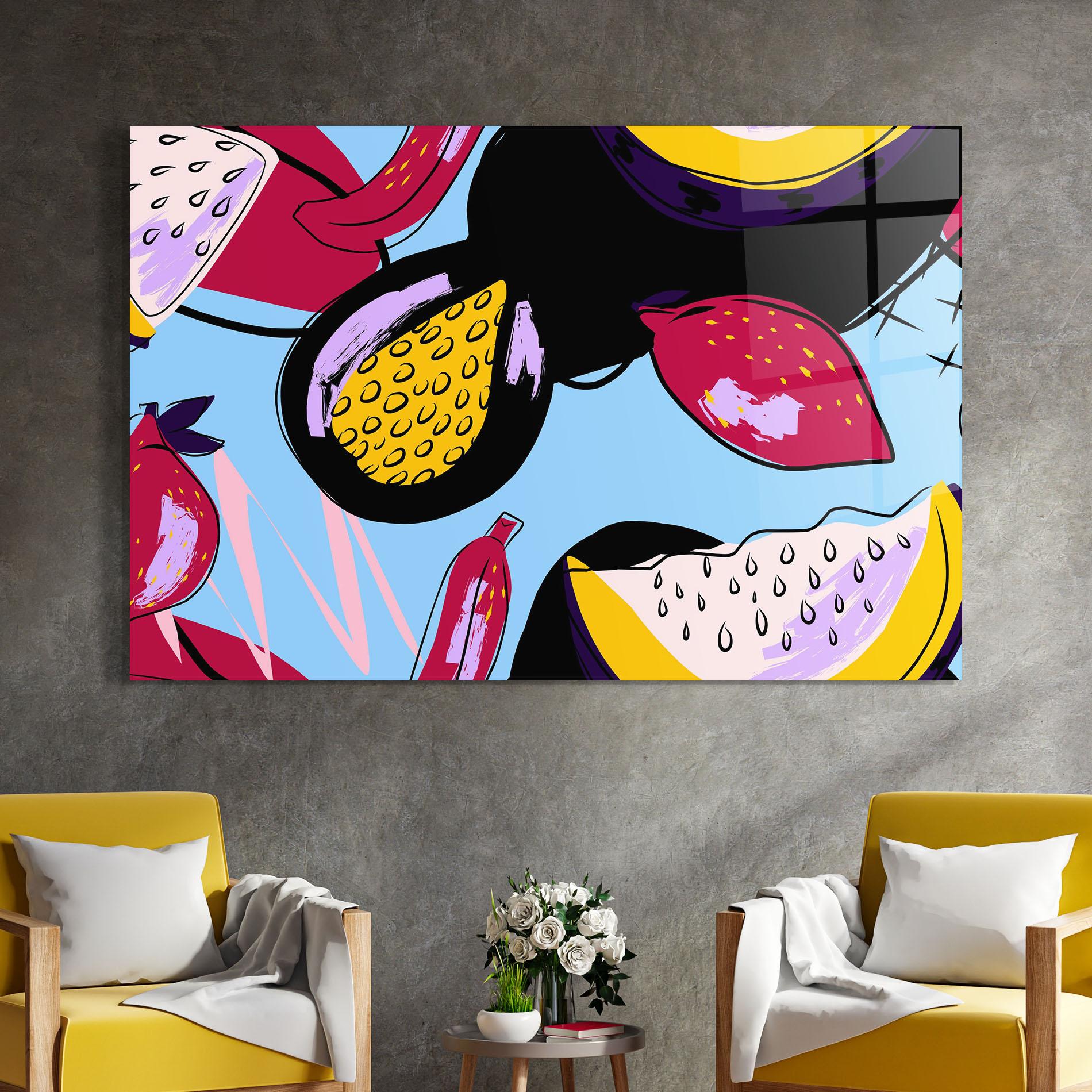 Glasbild Colorful Fruits mockup 4