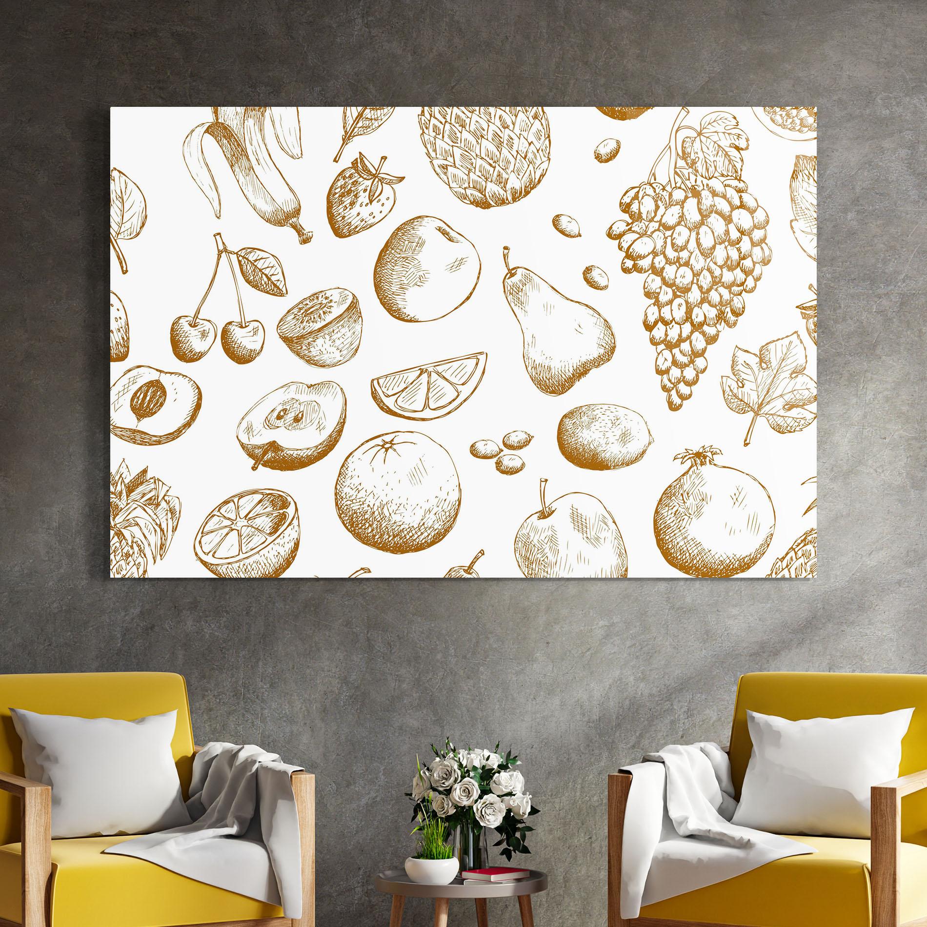 Glasbild Floating Fruits mockup 4