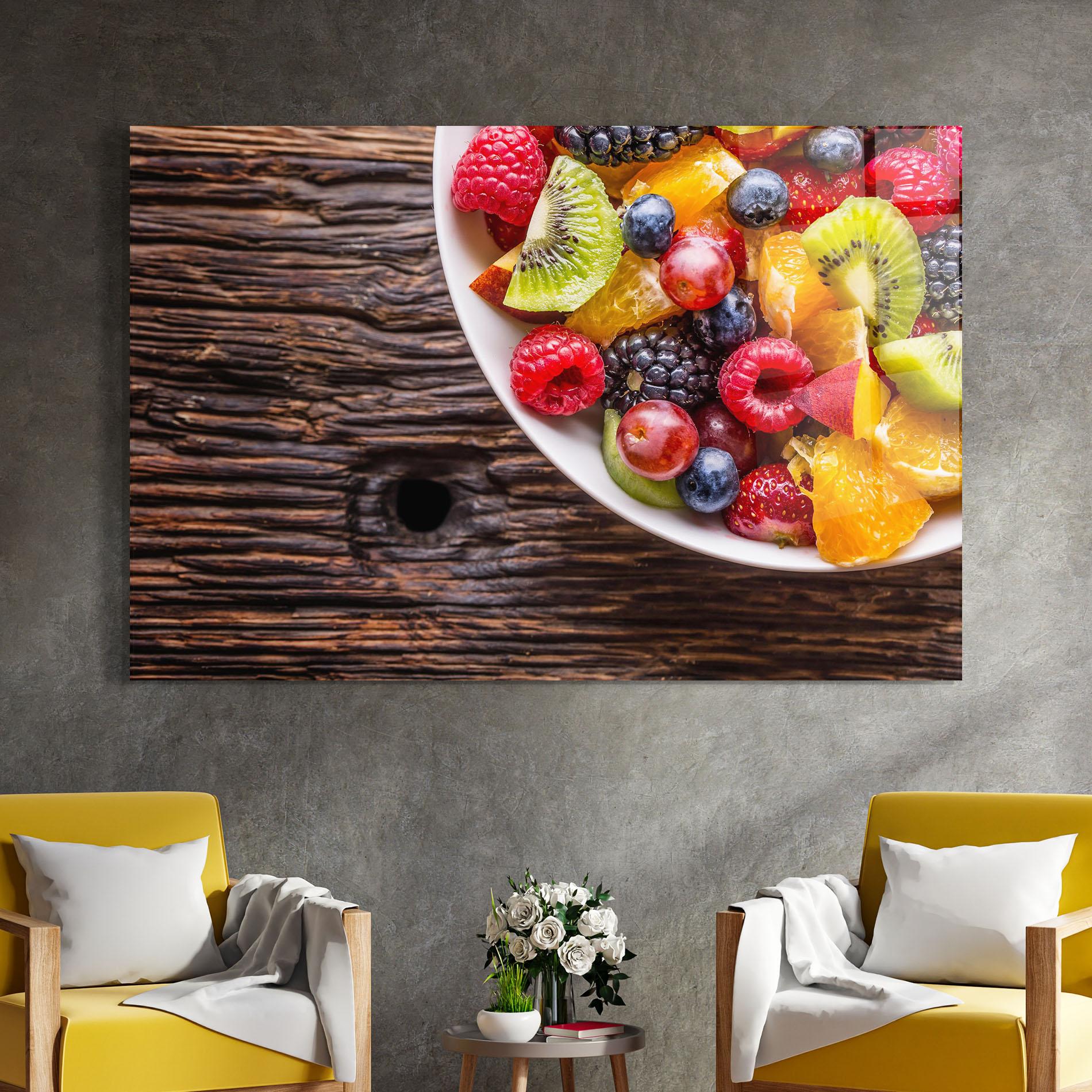 Glasbild Fresh Fruit Salad mockup 4