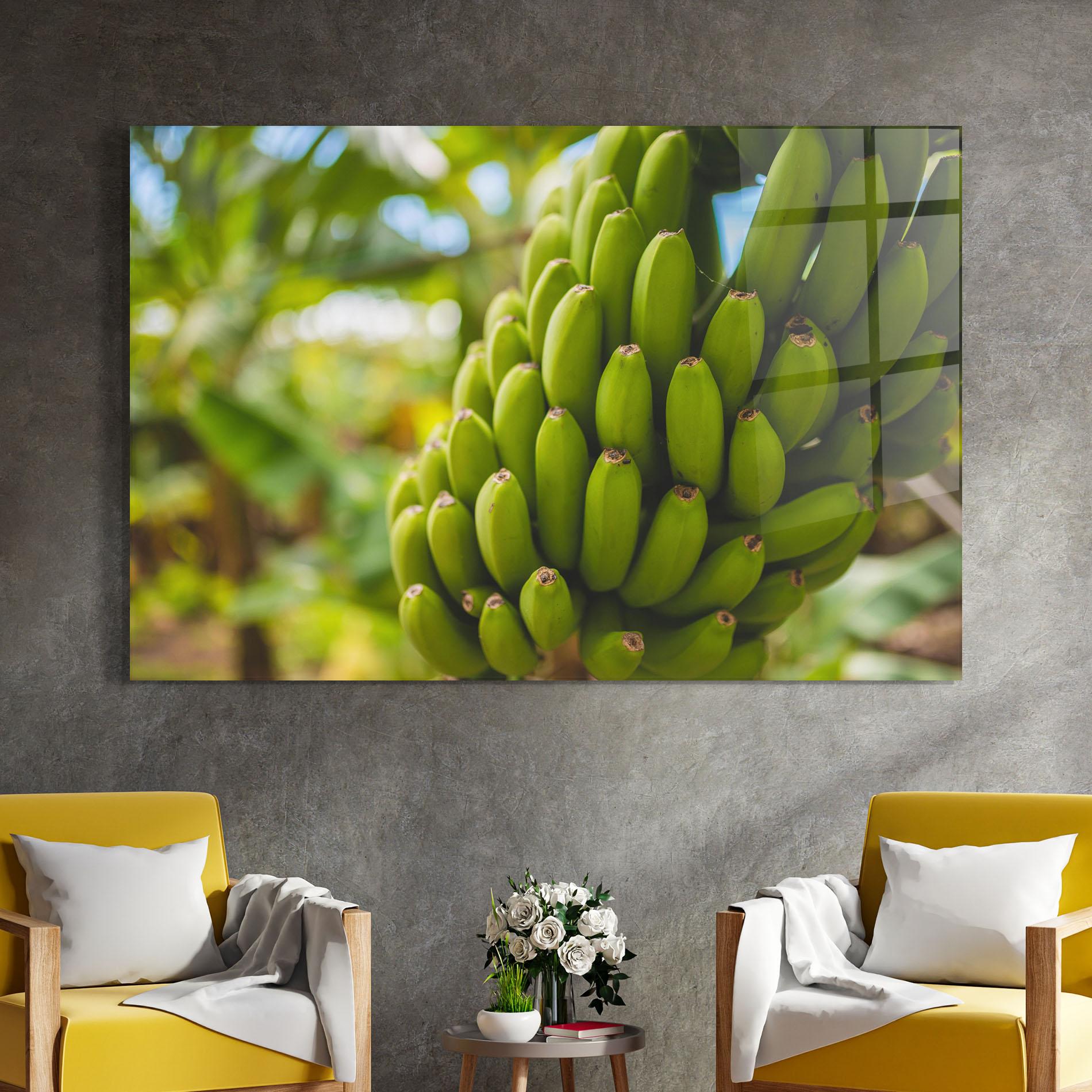 Glasbild Green Banana mockup 4