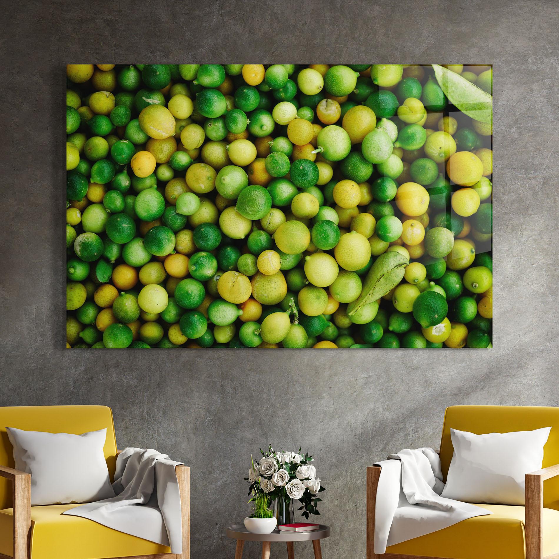 Glasbild Green Lime mockup 4