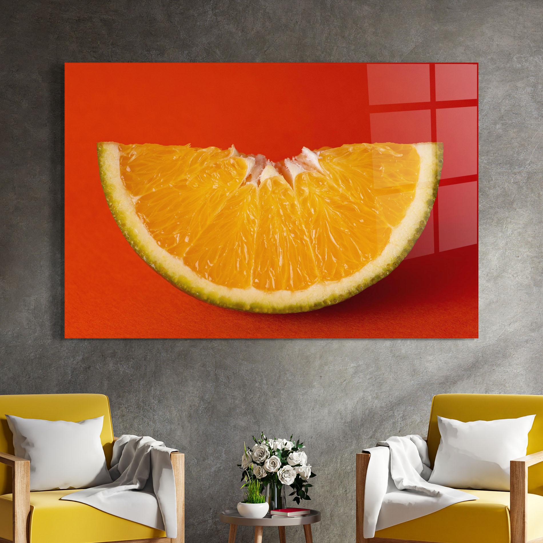 Glasbild Green Orange mockup 4