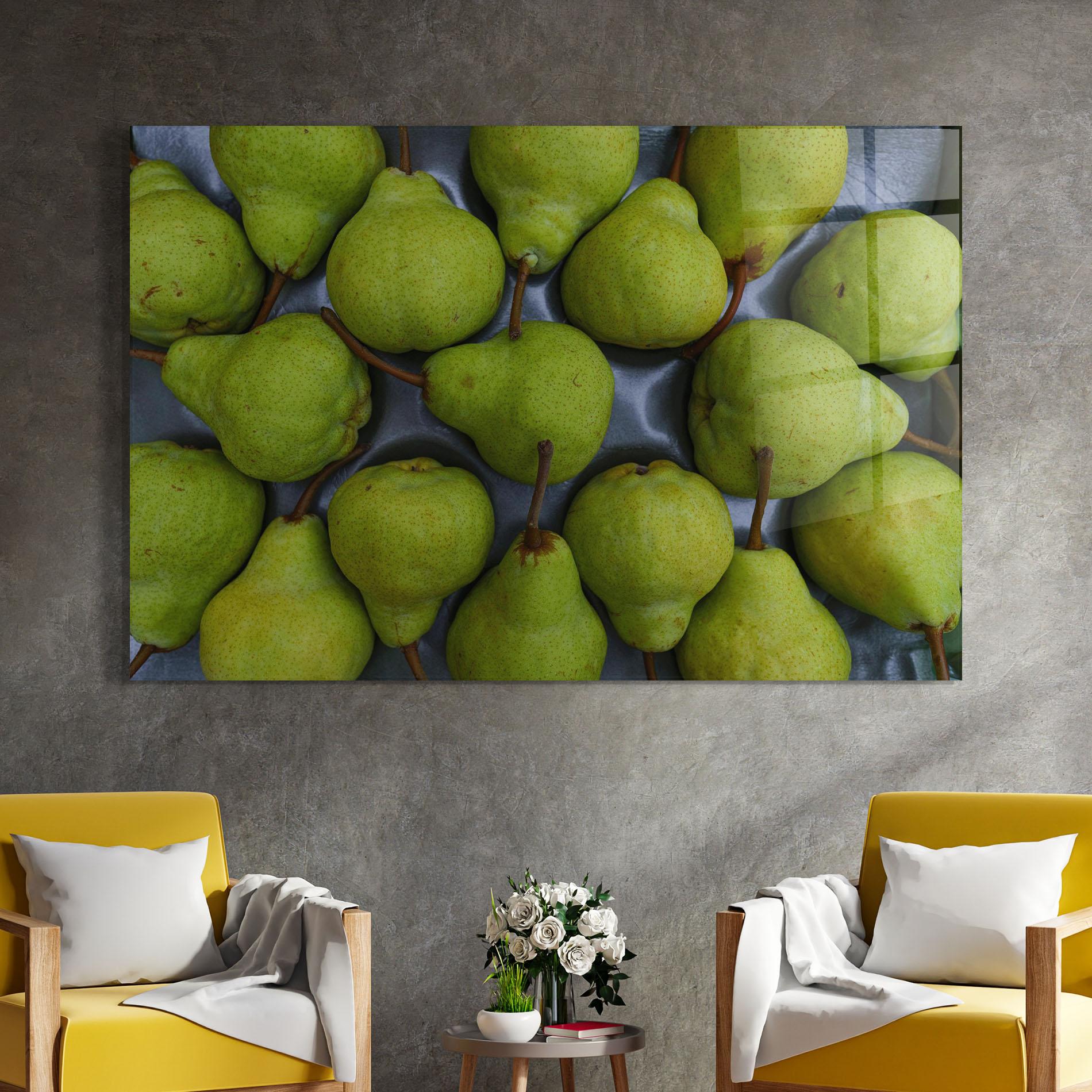 Glasbild Green Pear mockup 4