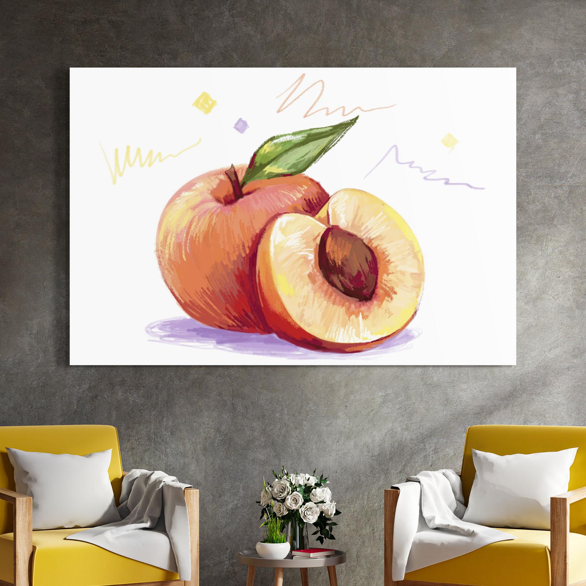 Glasbild Hand Drawn Fruit mockup 4