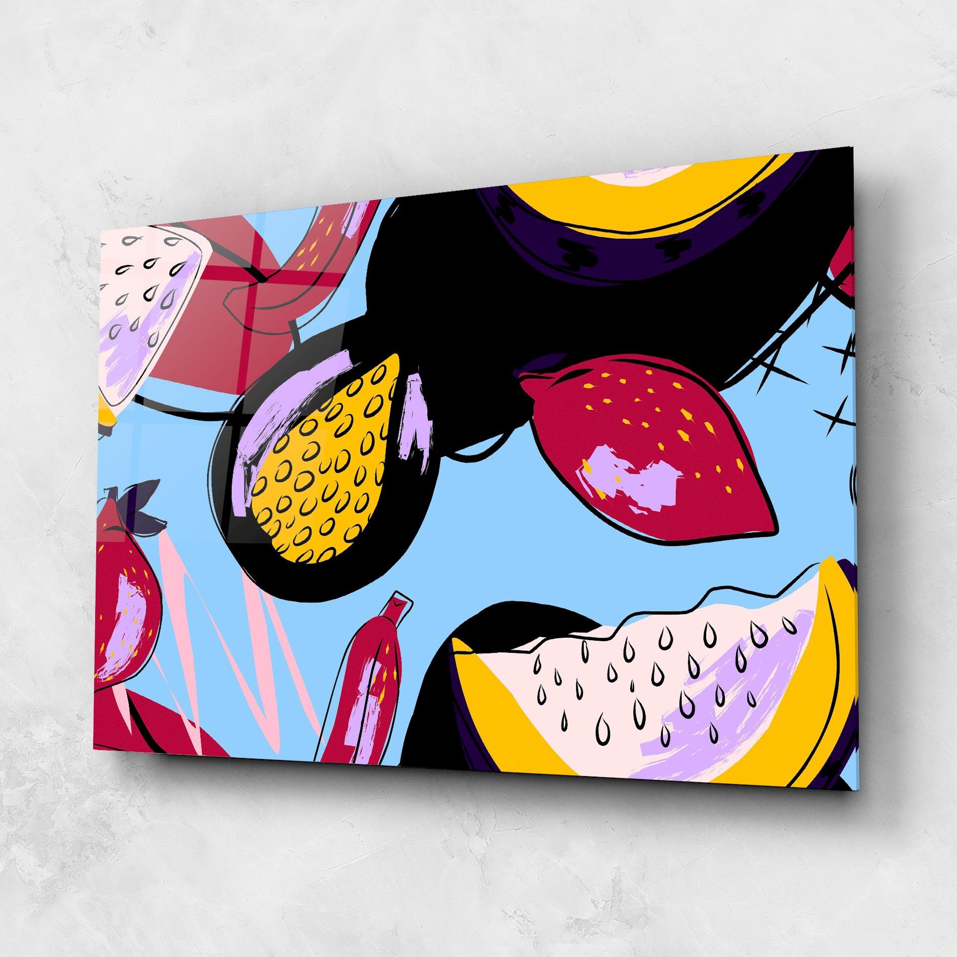 Glasbild Colorful Fruits mockup 1