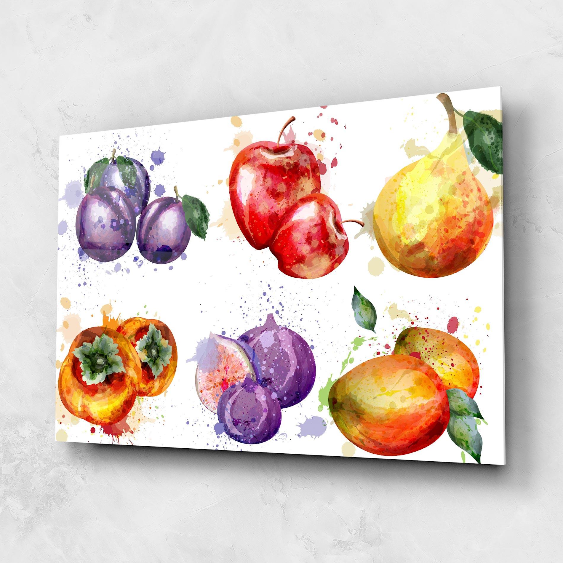 Glasbild Fruits Art mockup 1