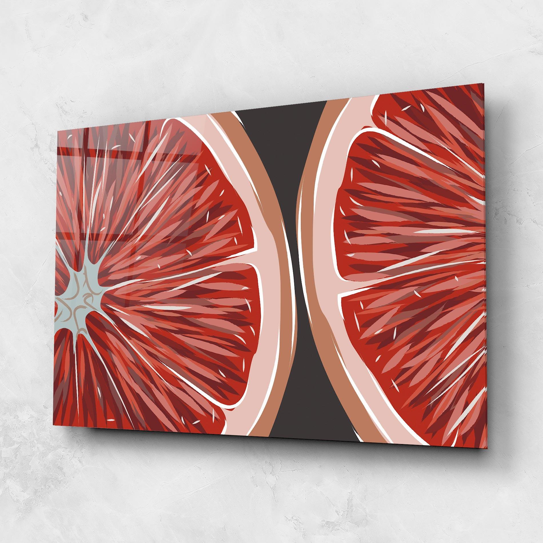Glasbild Grapefruit Close Up mockup 1