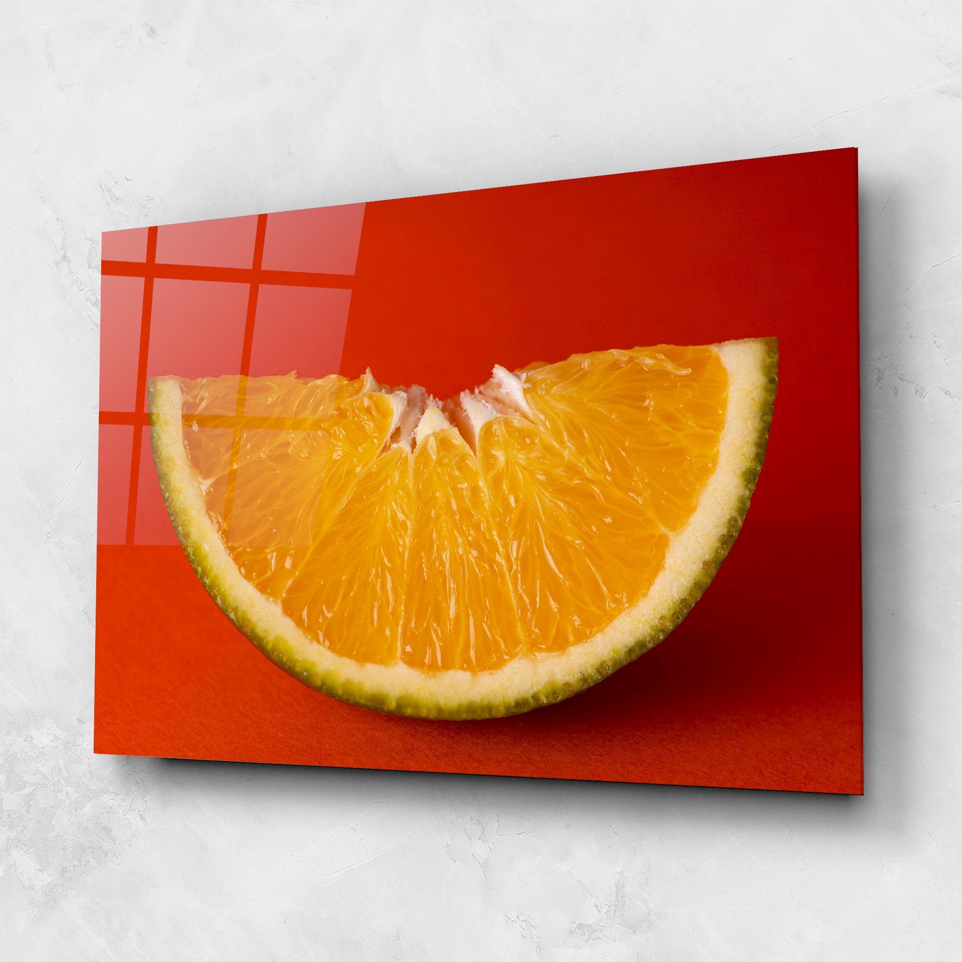 Glasbild Green Orange mockup 1