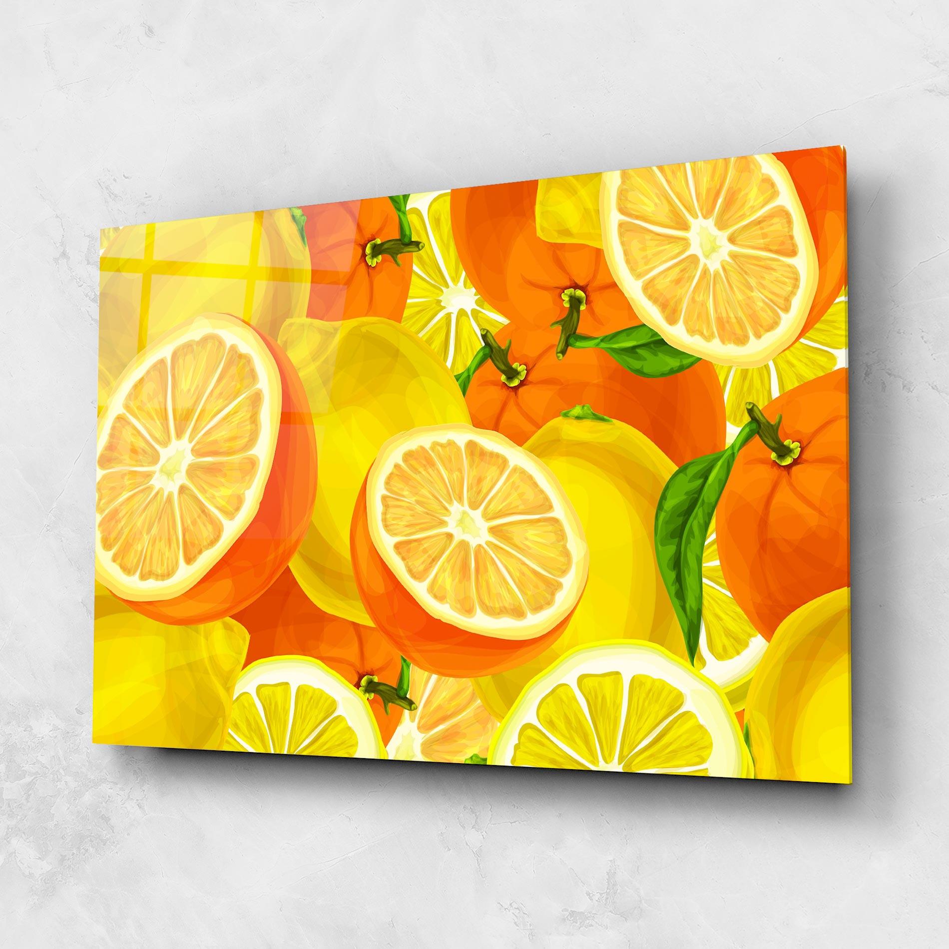 Glasbild Juicy Orange mockup 1
