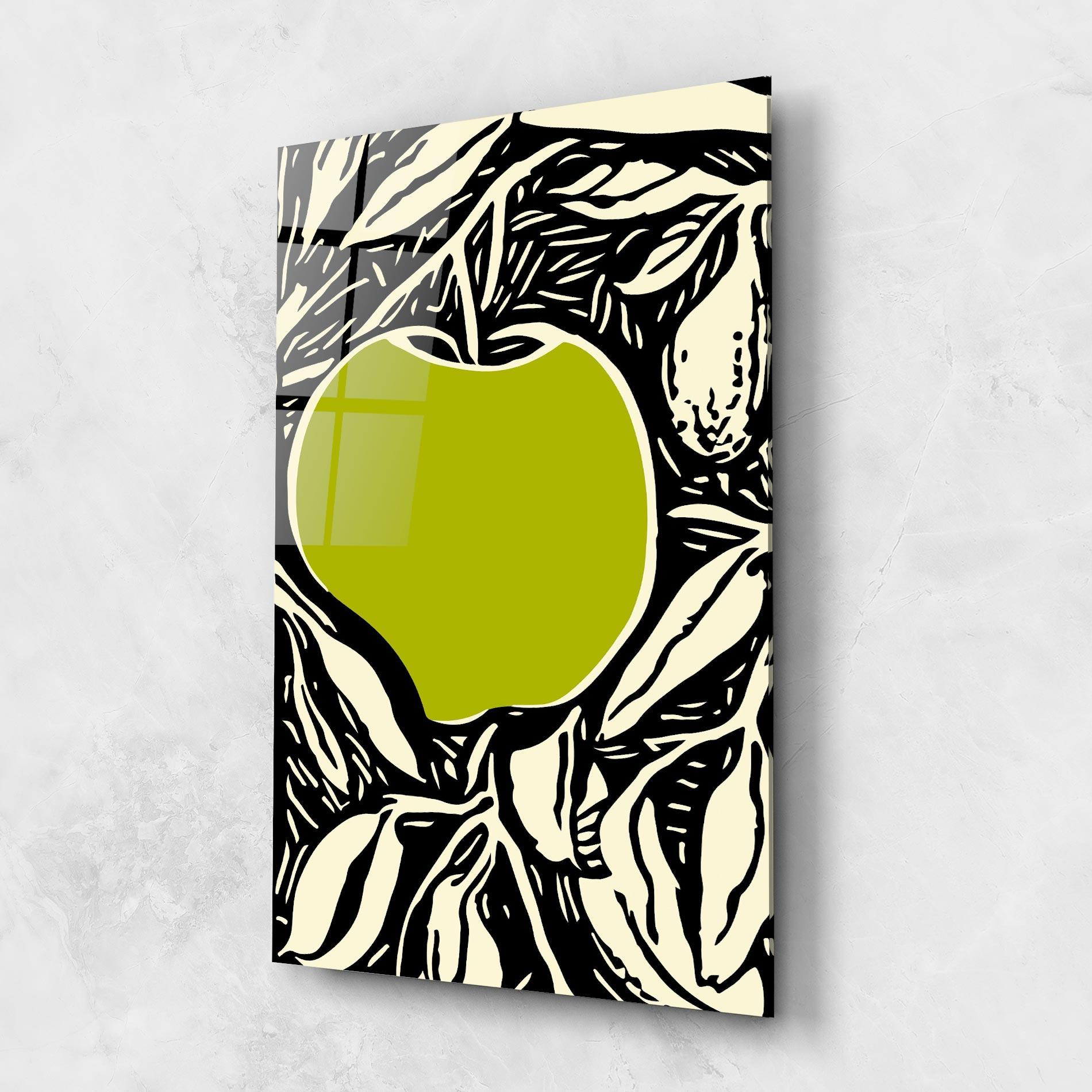 Glasbild Green Apple mockup 1
