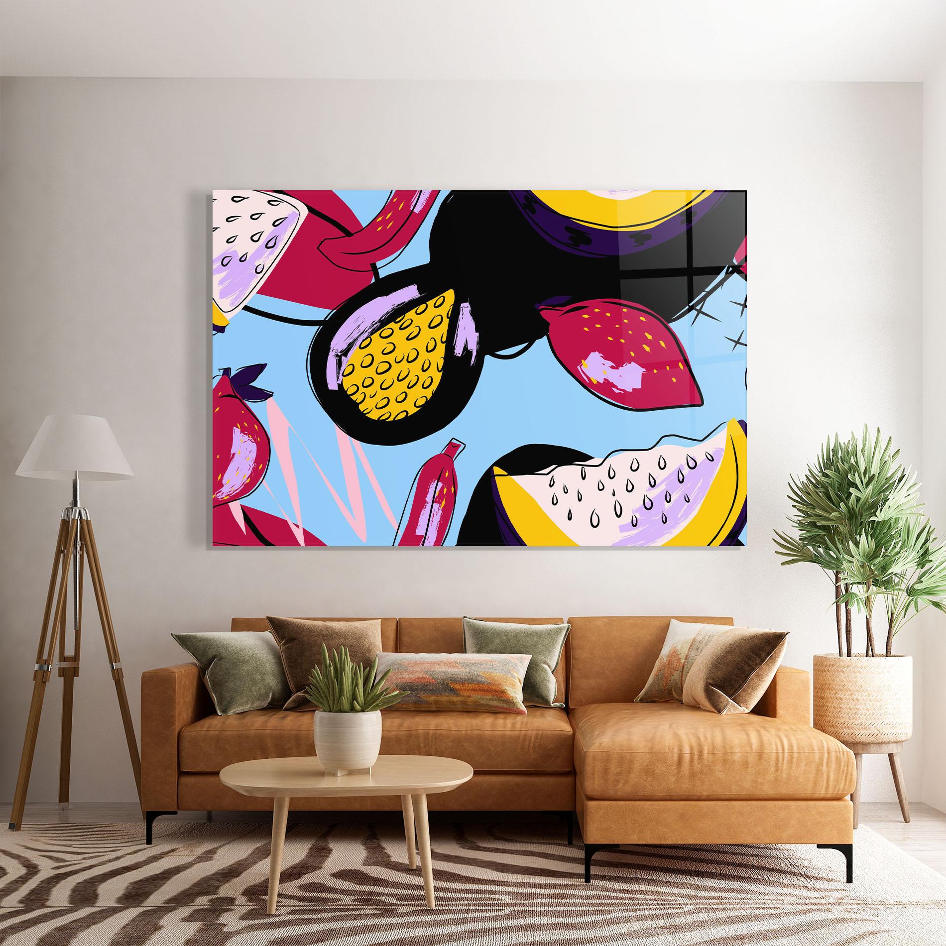 Glasbild Colorful Fruits mockup 7