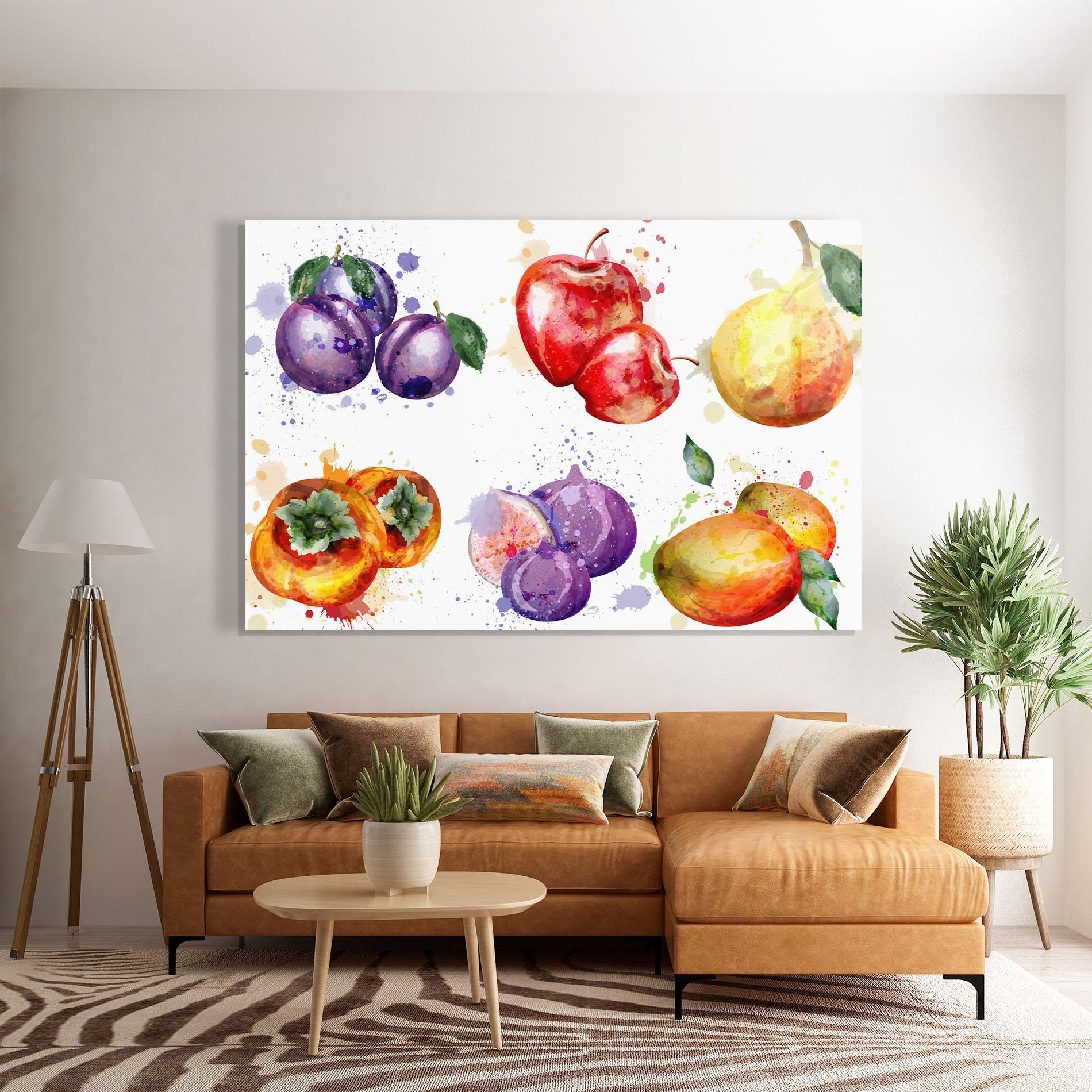 Glasbild Fruits Art mockup 7