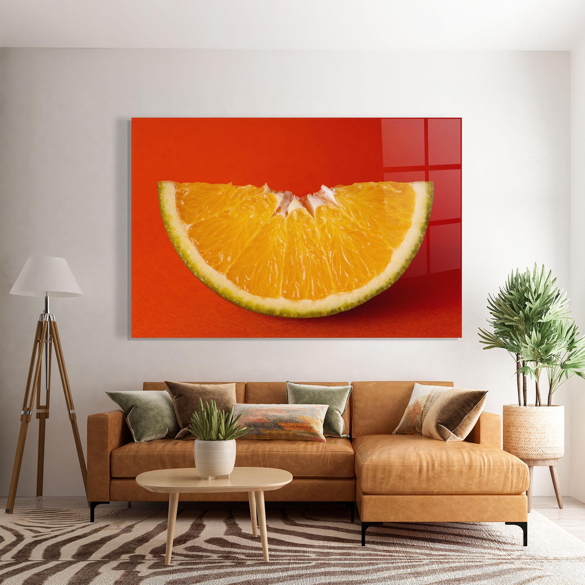 Glasbild Green Orange mockup 7