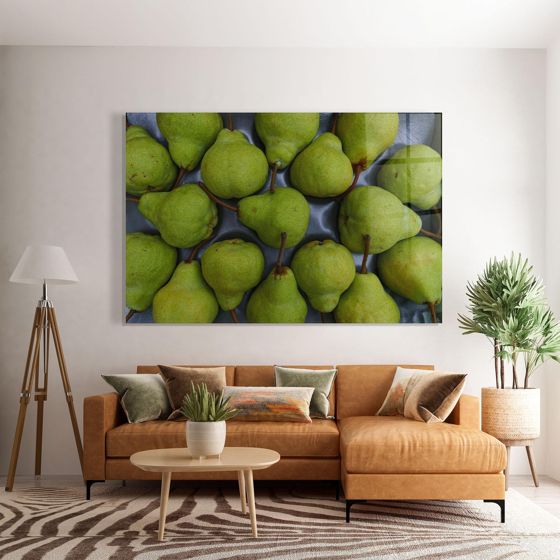 Glasbild Green Pear mockup 7