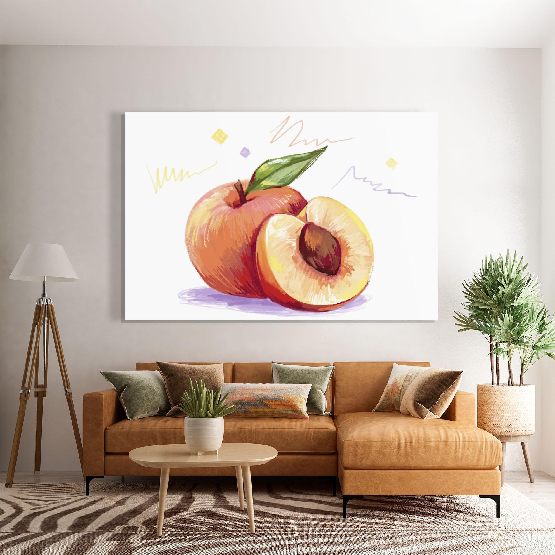 Glasbild Hand Drawn Fruit mockup 7