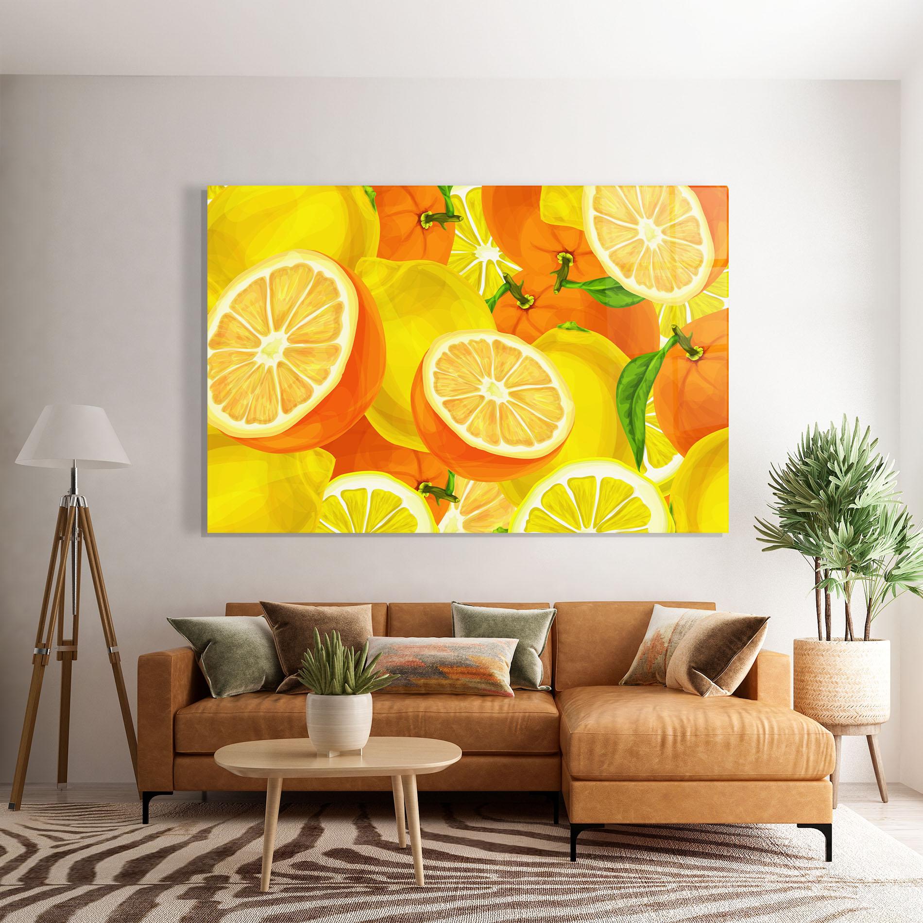 Glasbild Juicy Orange mockup 7