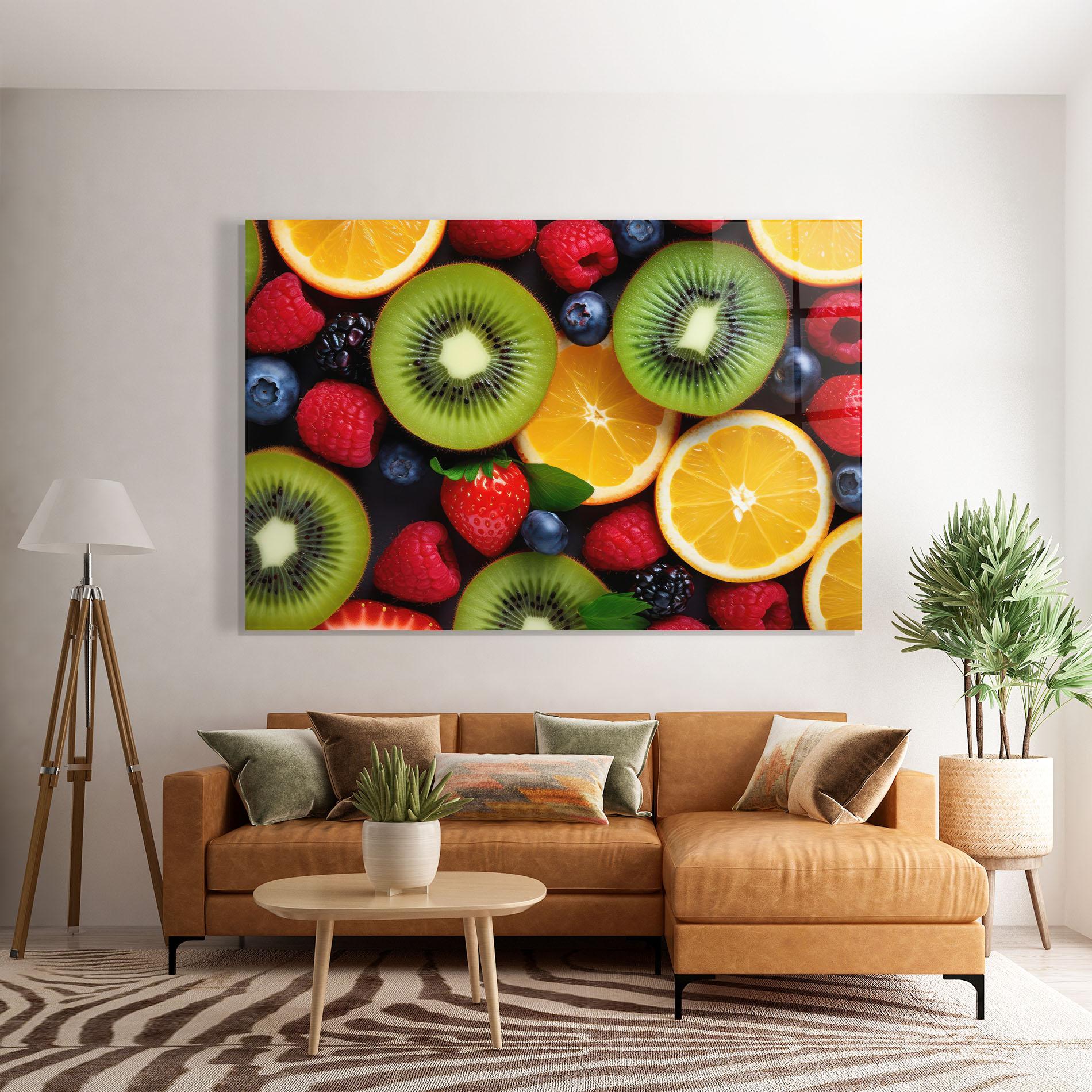 Glasbild Kiwi Fruit Mix mockup 7