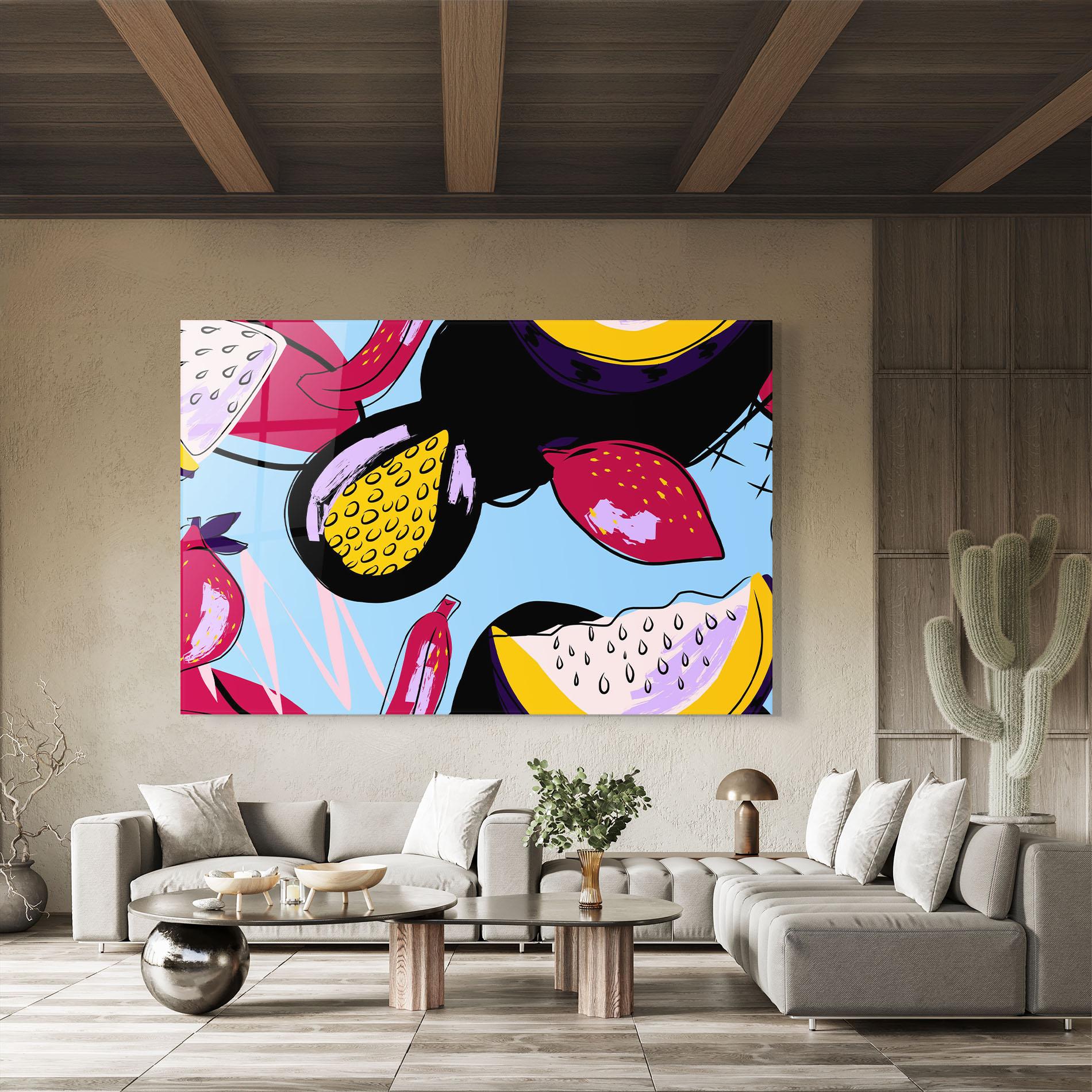 Glasbild Colorful Fruits mockup 8