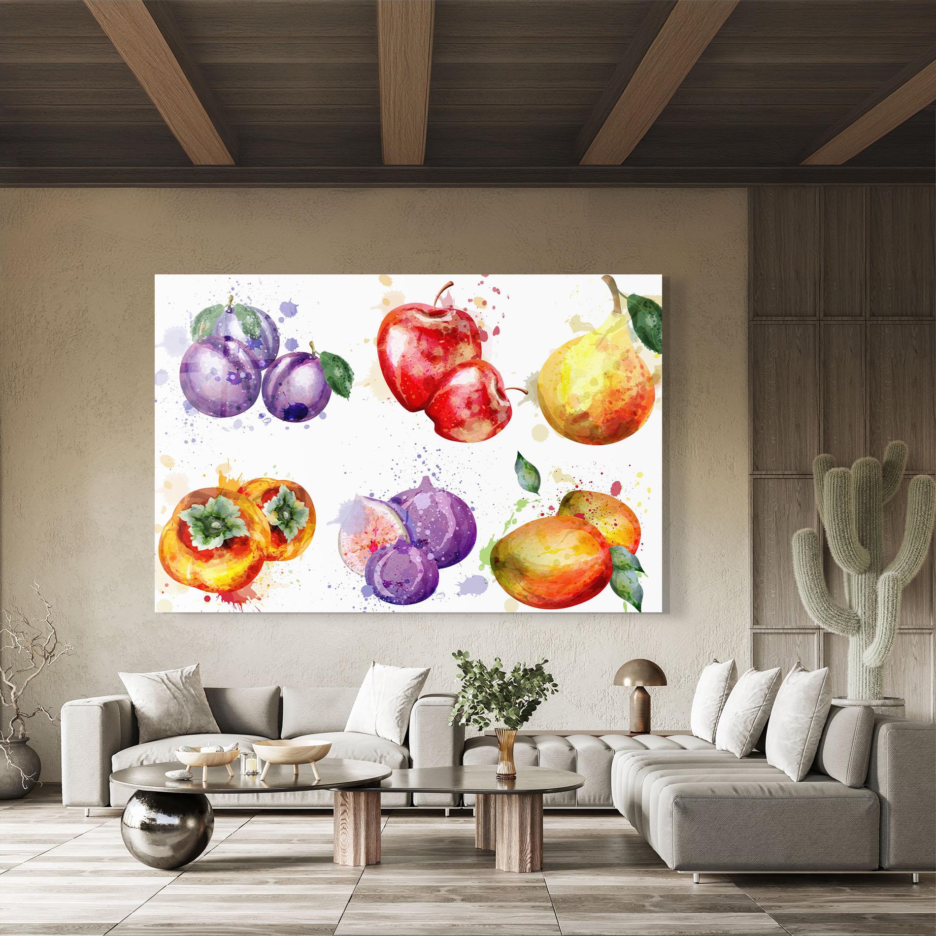 Glasbild Fruits Art mockup 8
