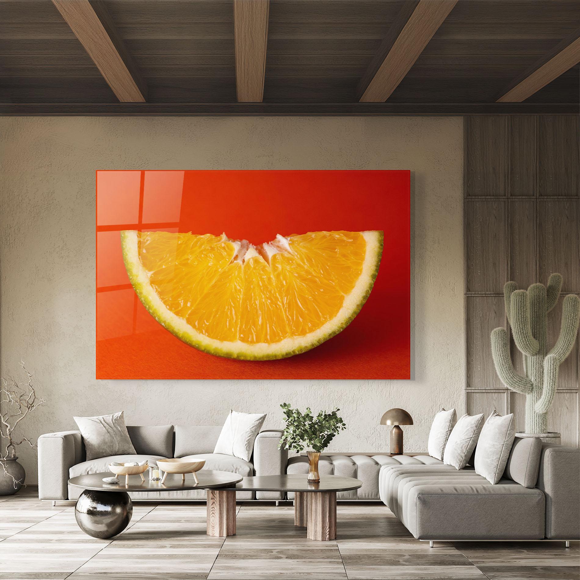 Glasbild Green Orange mockup 8