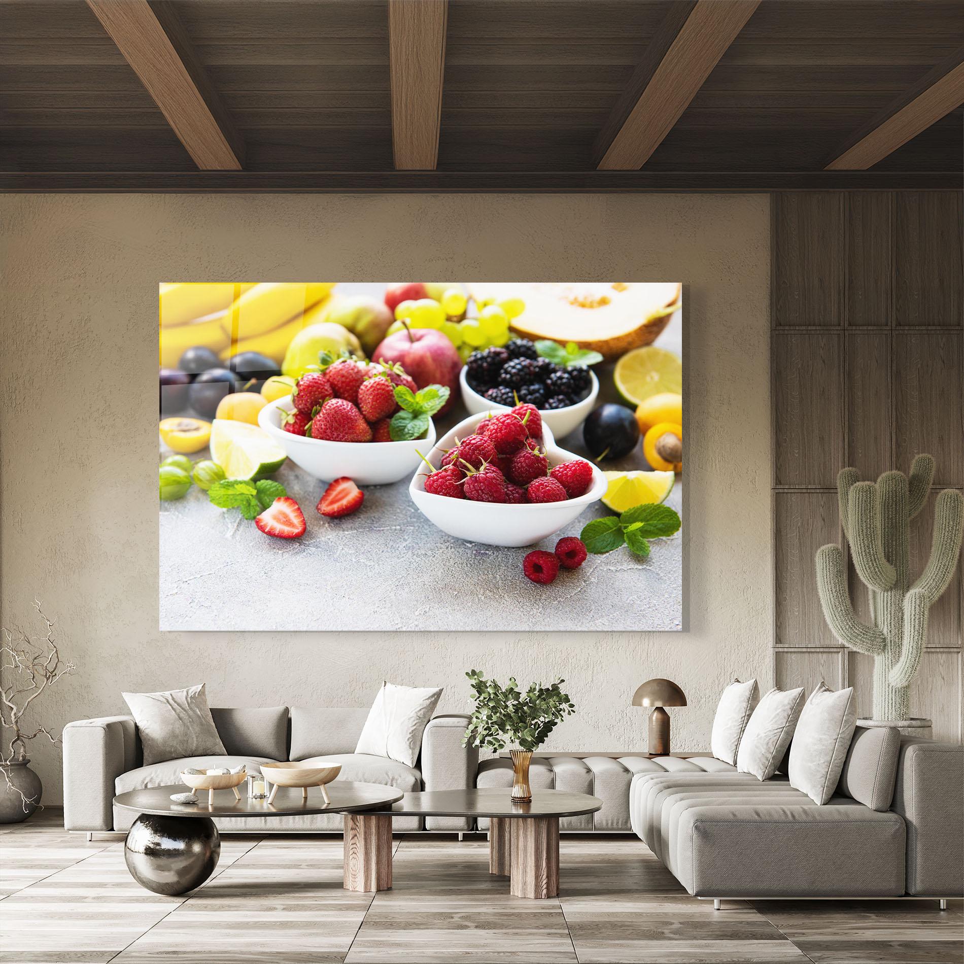 Glasbild Heart Fresh Fruits mockup 8