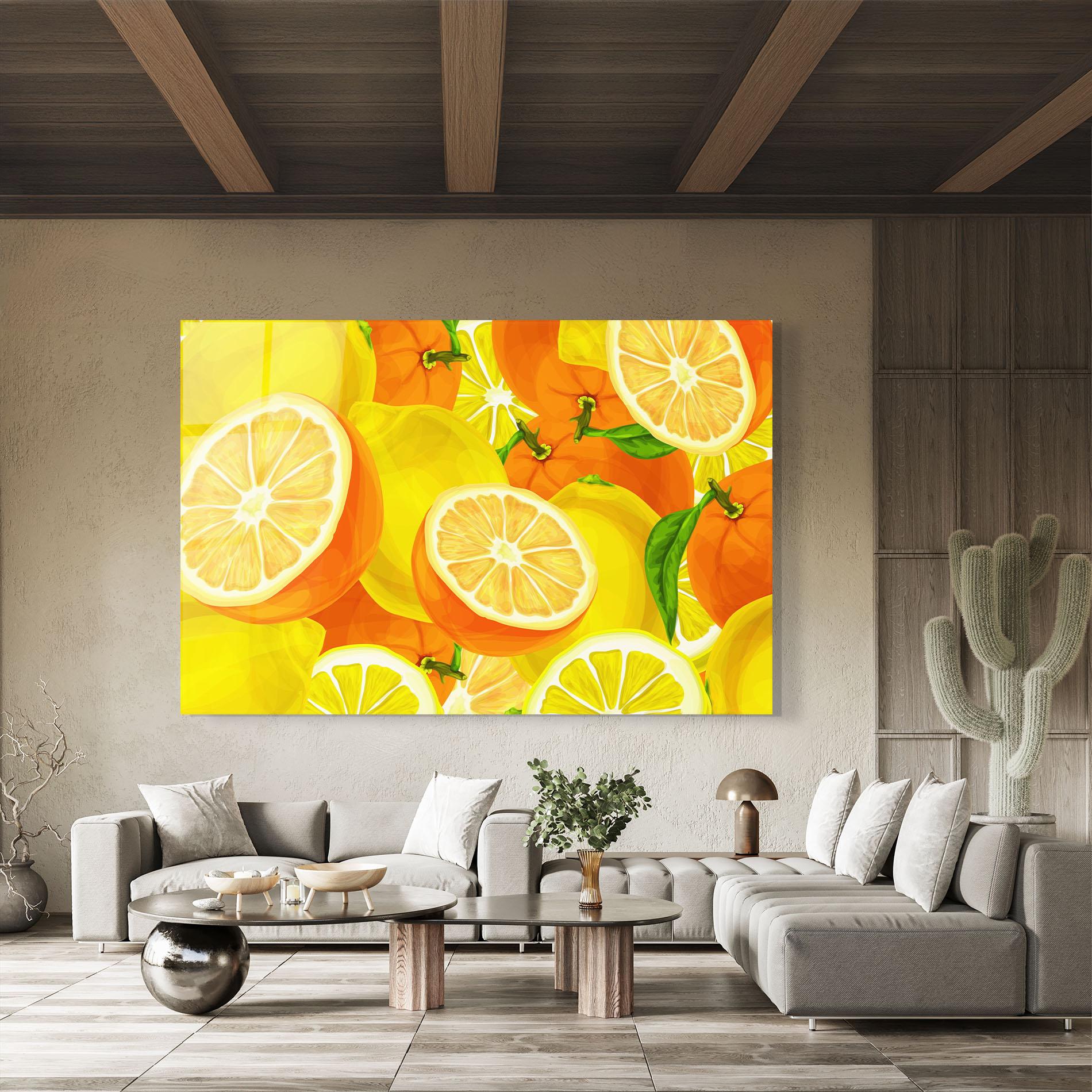 Glasbild Juicy Orange mockup 8